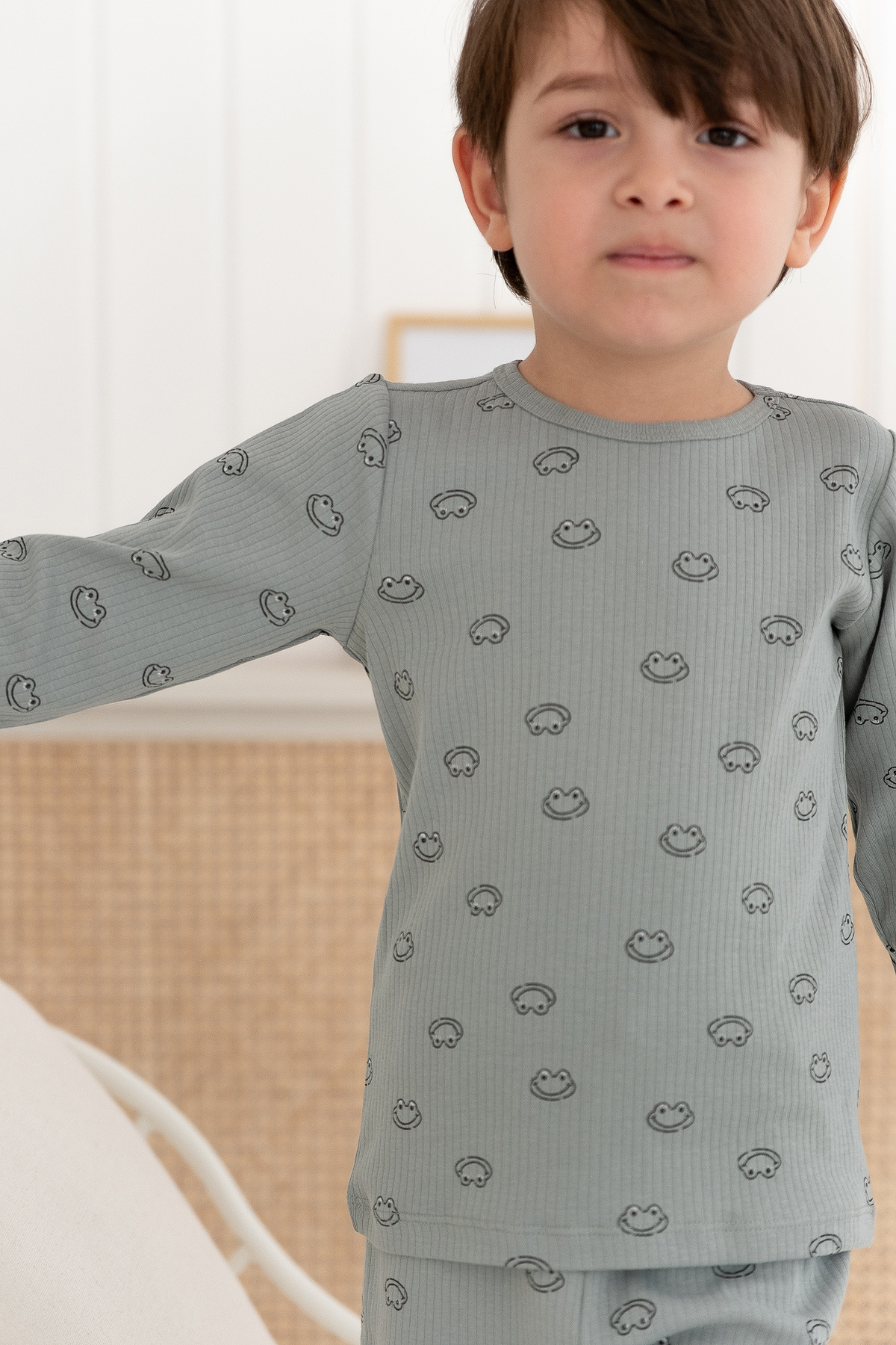 Lilabio-100% Cotton Patterned Boy's Pajama Set 2