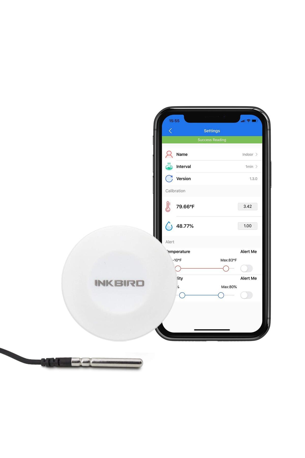 Inkbird-IBS-TH1 Wireless Temperature and Humidity Monitor Thermometer and Hygrometer for Android and 1