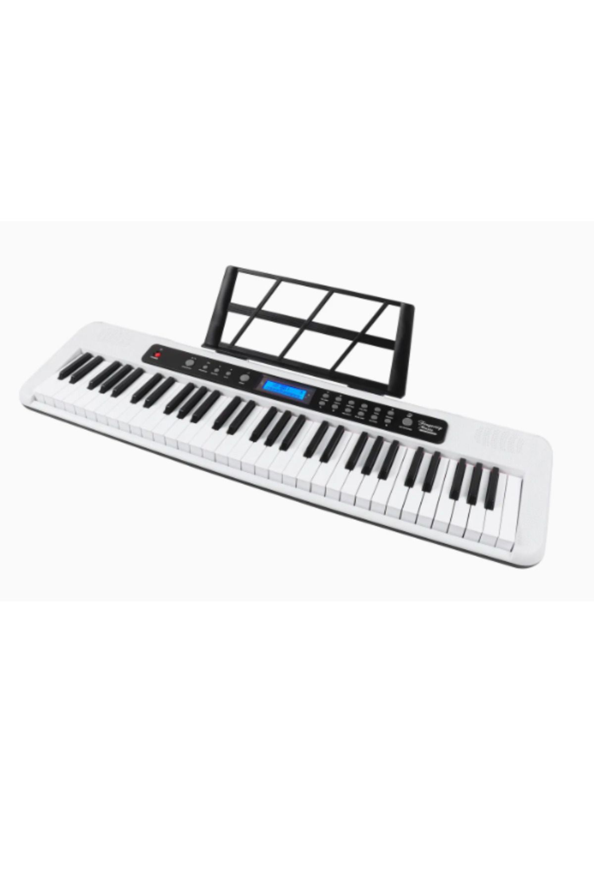 Aiersi-A828 Touch Response 61 Keys Beginner Keyboard - White 5