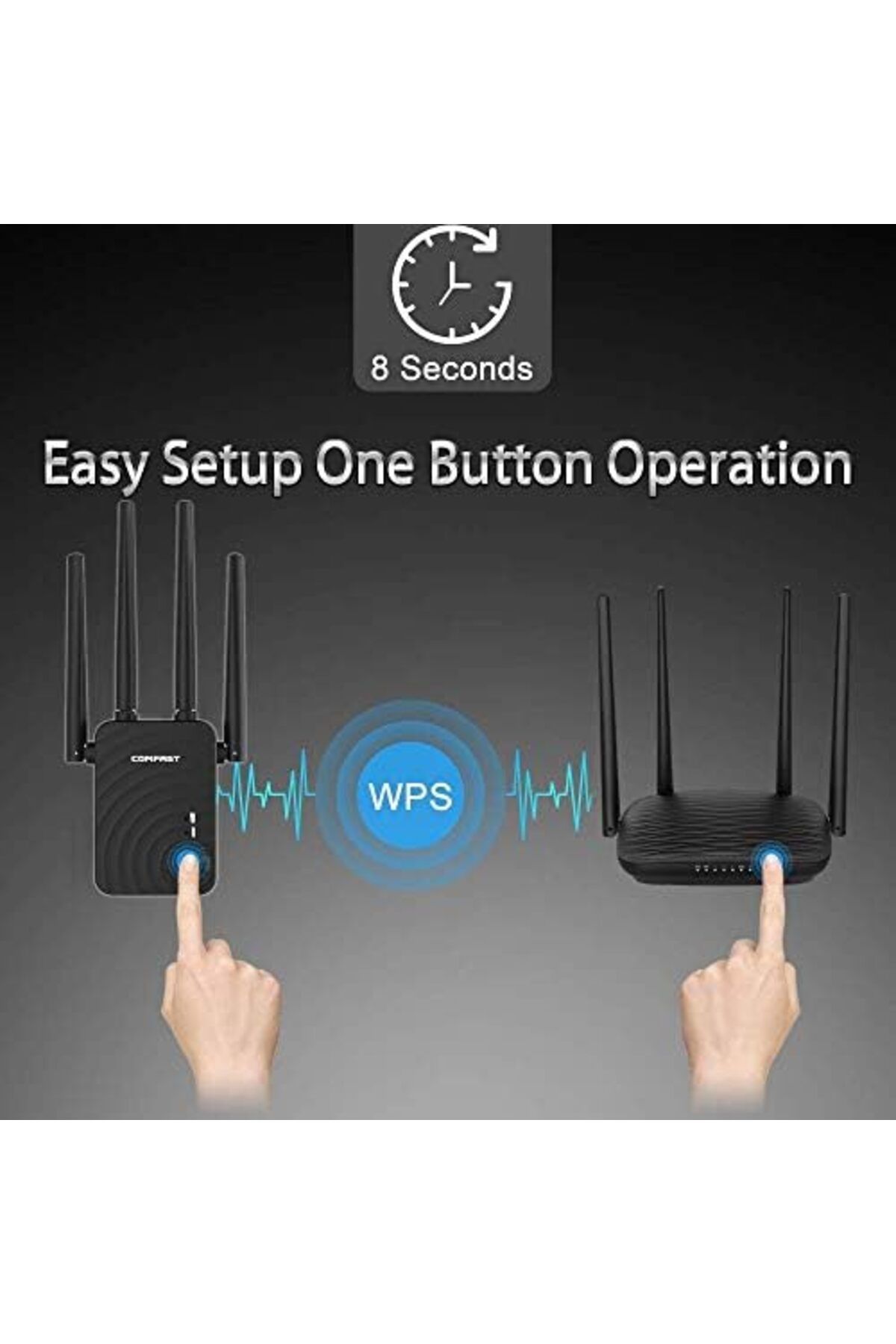 Comfast-WiFi Range Extender, AC1200 Dual Band 2.4G/5.8G Mini WiFi Router Repeater, Wi-Fi Signal Boos 6