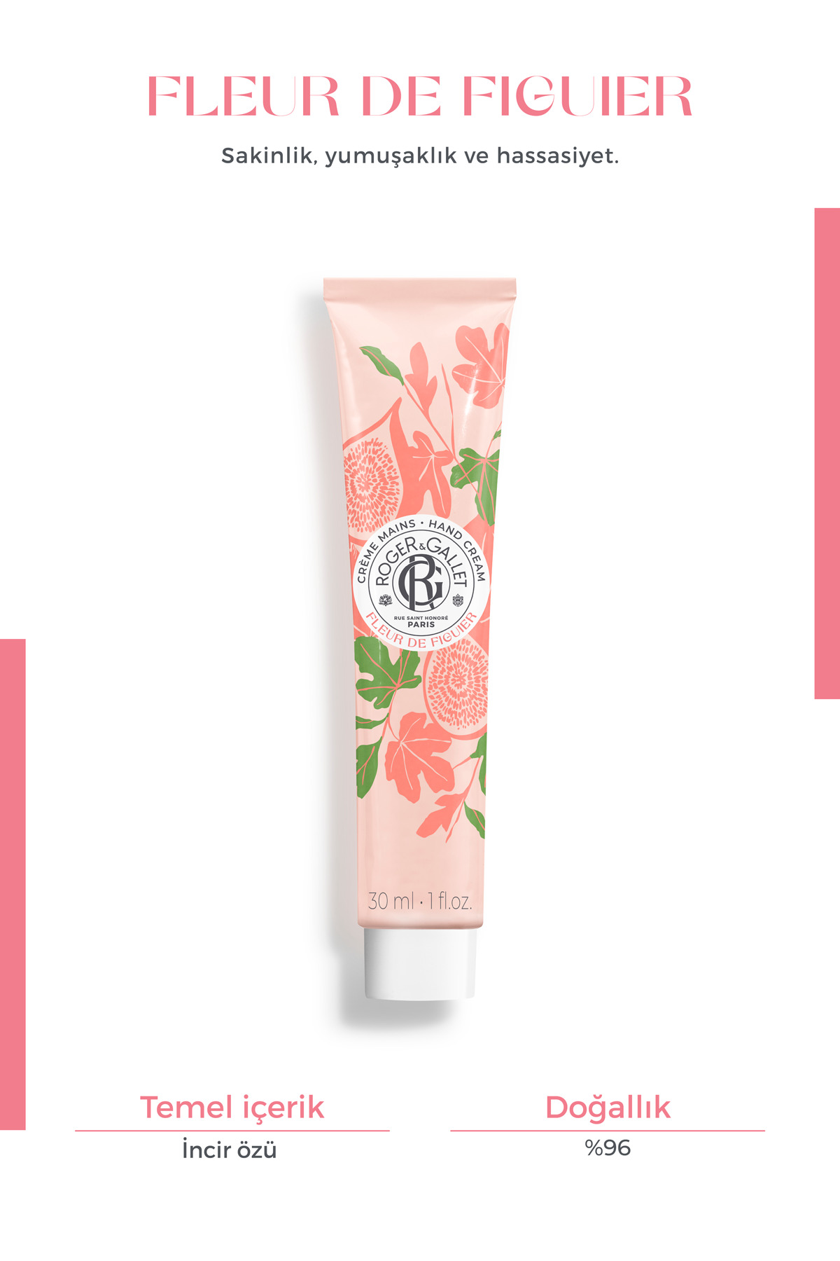 Roger & Gallet Fleur De Figuier El Kremi 30 ml - Doğal İncir Özlü & Yumuşatıcı El Bakımı — 3701436916510 — تصویر 2 از 2
