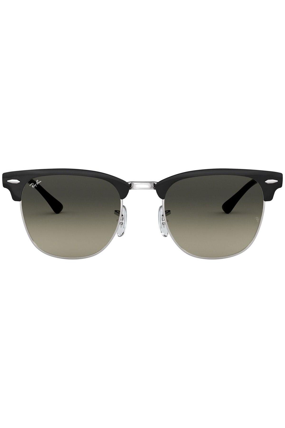 Ray-Ban-Ray‑Ban RB3716 900471 – Unisex Clubmaster Metal, Black on Silver / Grey Gradient, 51 mm 2