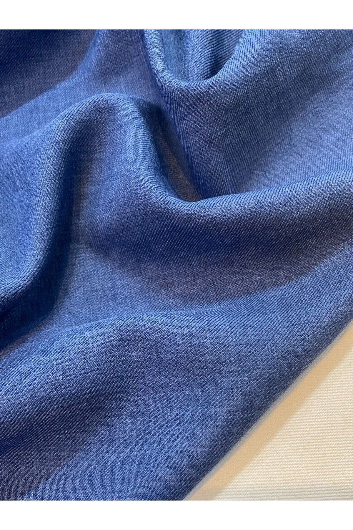 Yiğit Kumaş-Sofia Linen Fabric Indigo Color 5
