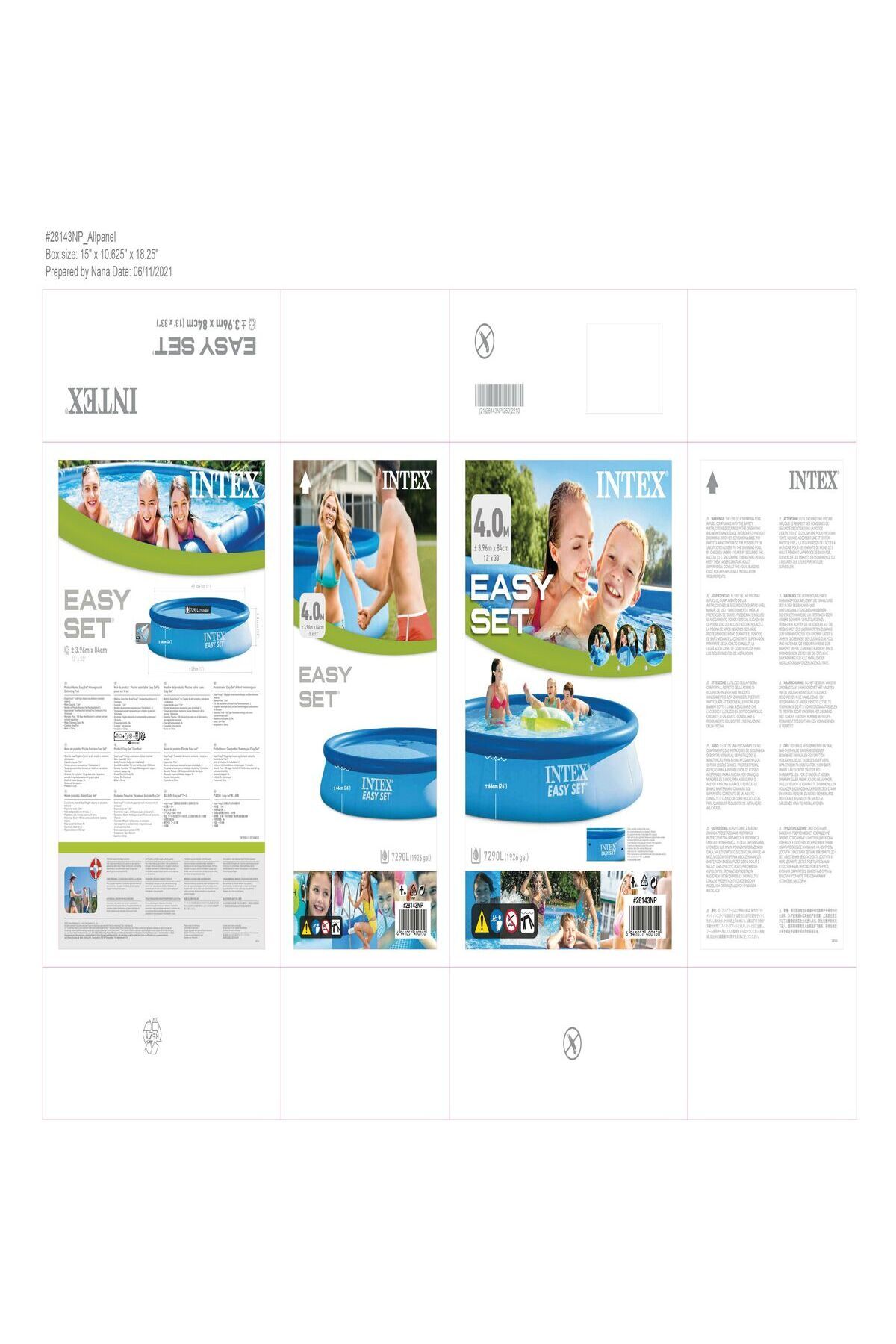 Nose-Intex Easy Set Inflatable Pool 396 x 84 cm 2
