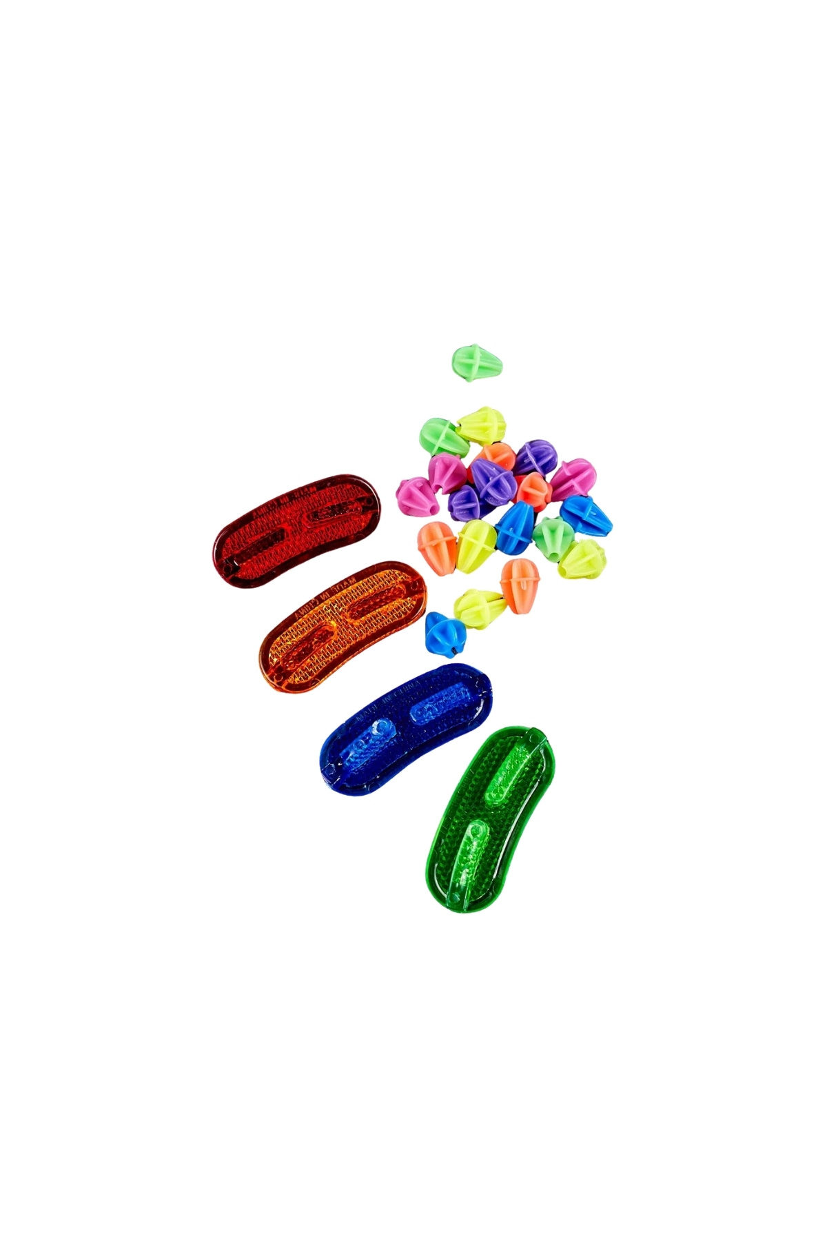layfhex Bisiklet Jant Reflektörü ve Boncuk Süsü 4 Palet ve 20 Boncuk