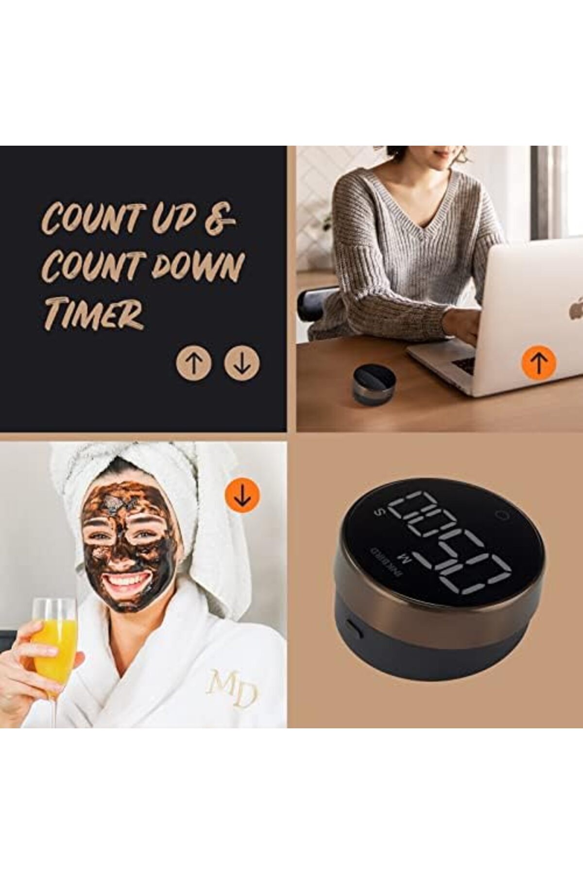 Inkbird-Digital Kitchen Timer IDT-01 Countdown Timer With Ultra Clear LED Screen Rotate Control Stop 6