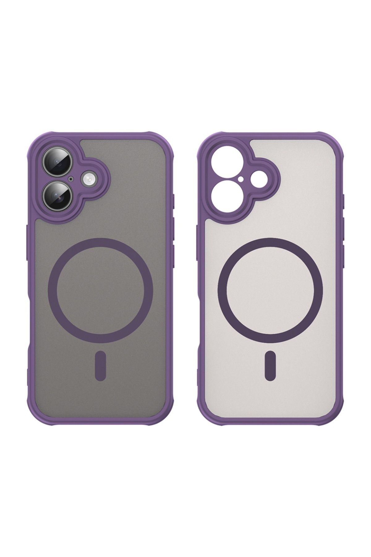 SKYDDAR INNOVATION-Carcasă pentru iPhone 16, HaloFrost MagSafe II, rezistentă la șocuri, set de autocolante, violet 2