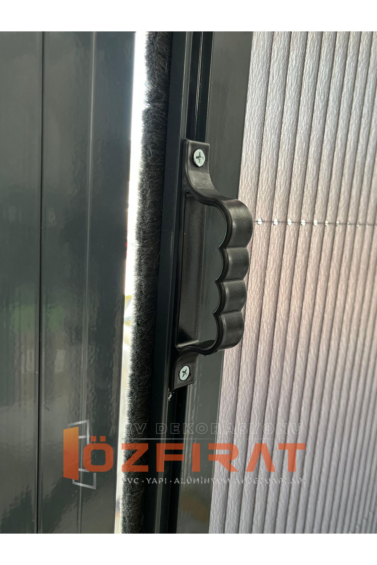 ÖZFIRAT PVC YAPI-Pimapen Pvc Window Door Fly Screen Handle Anthracite Plastic D Handle D Handle 5 Pieces 3