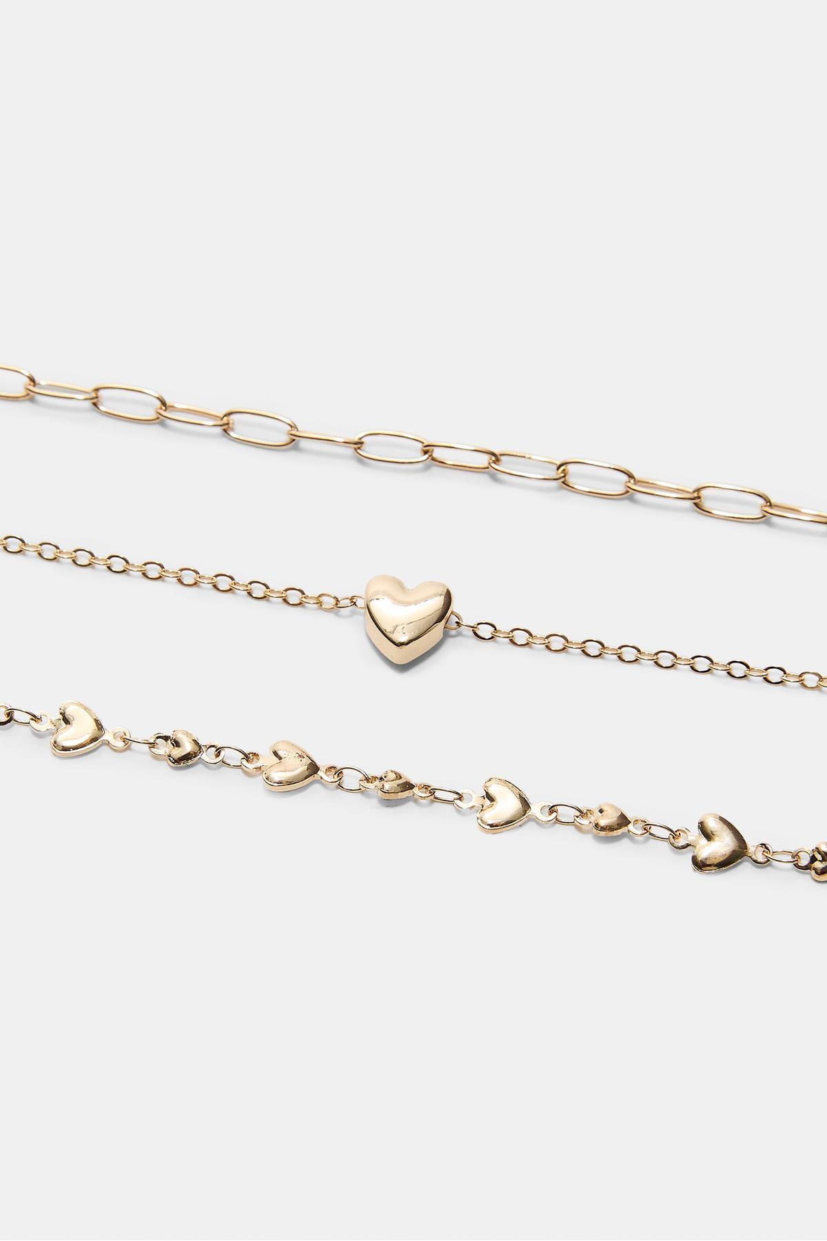 Stradivarius  3'lü Kalp Lariat Kolye Seti - Görsel 3