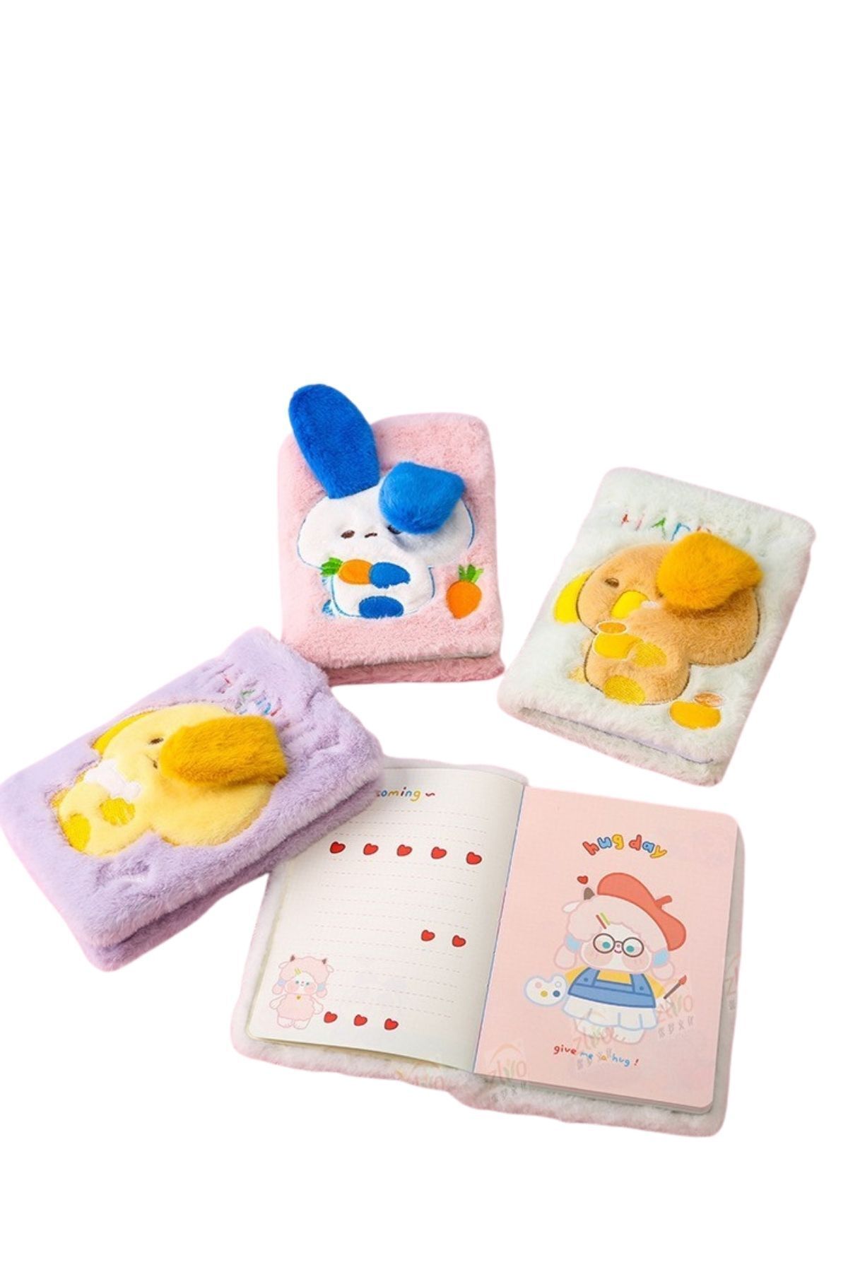 Ecrou-Notebook with Moving Ears Ecru 4