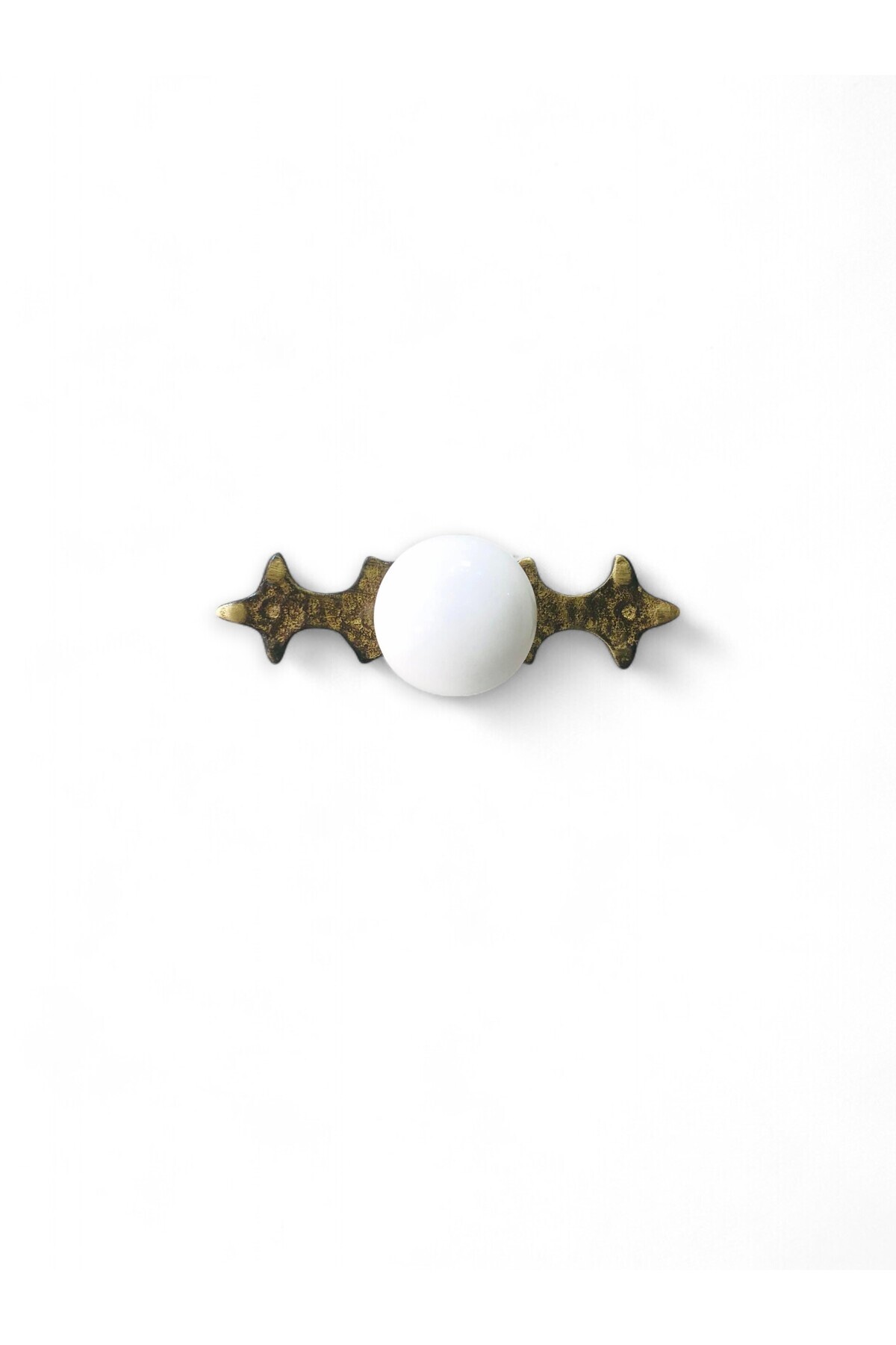 Ucelev-Real Porcelain with Brass Casting Base 9.5cm Single Hole Button Handle 1