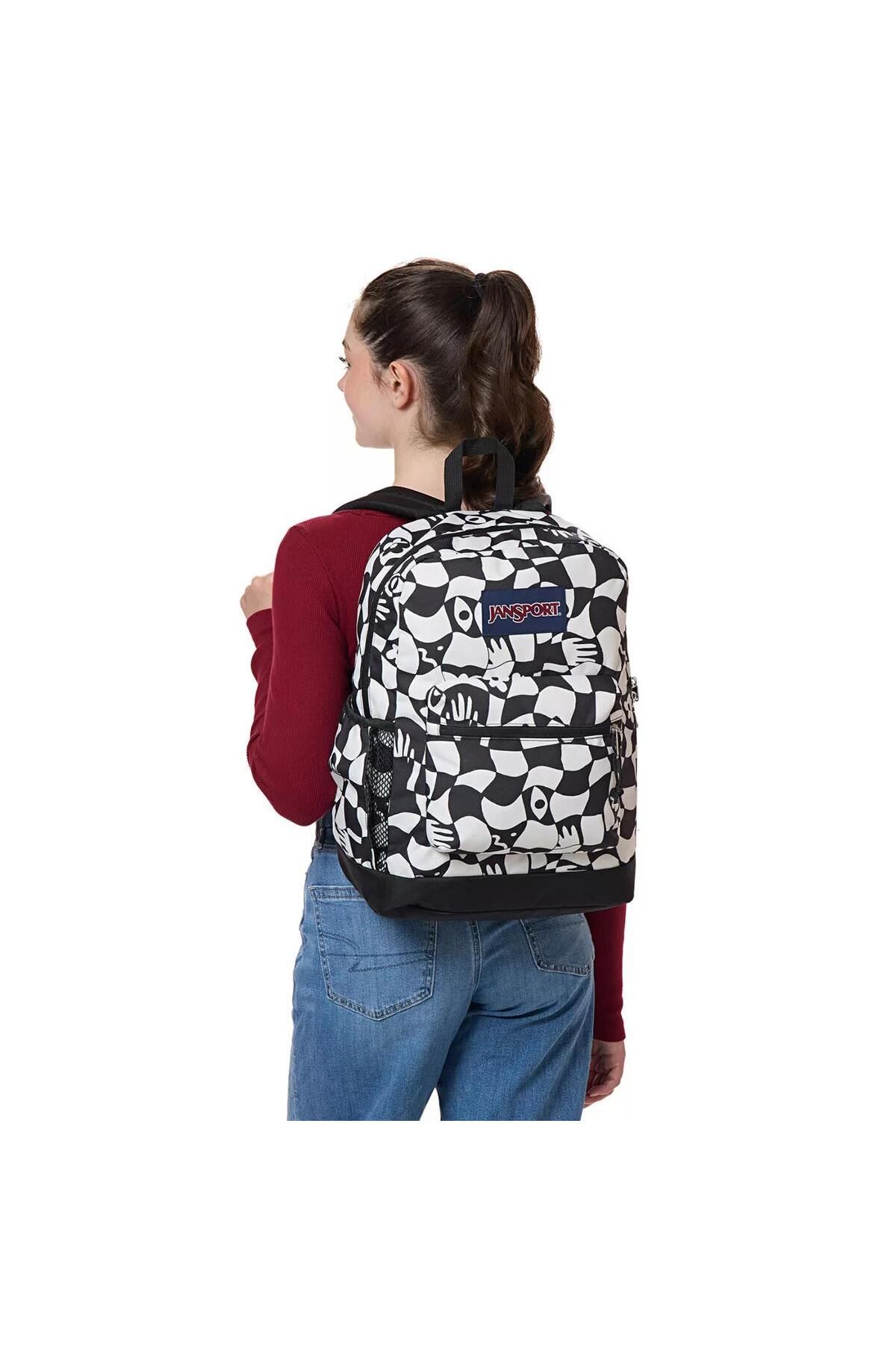 Jansport-Jansport Printed Backpack with Adjustable Straps and Zip Closure - 15x32x42 cms 2