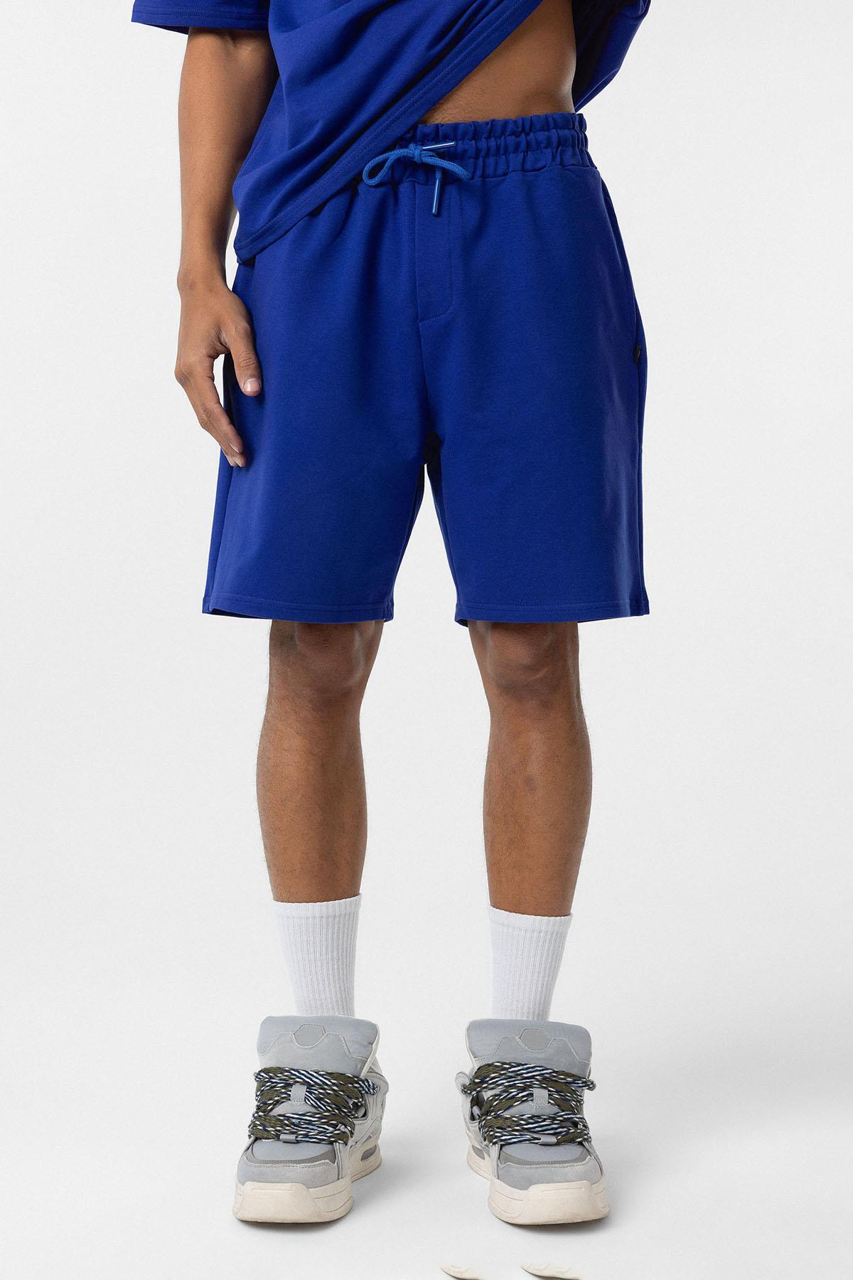 Basic Oversize Şort Takım Saks — رنگارنگ 30-269 — تصویر 3 از 8