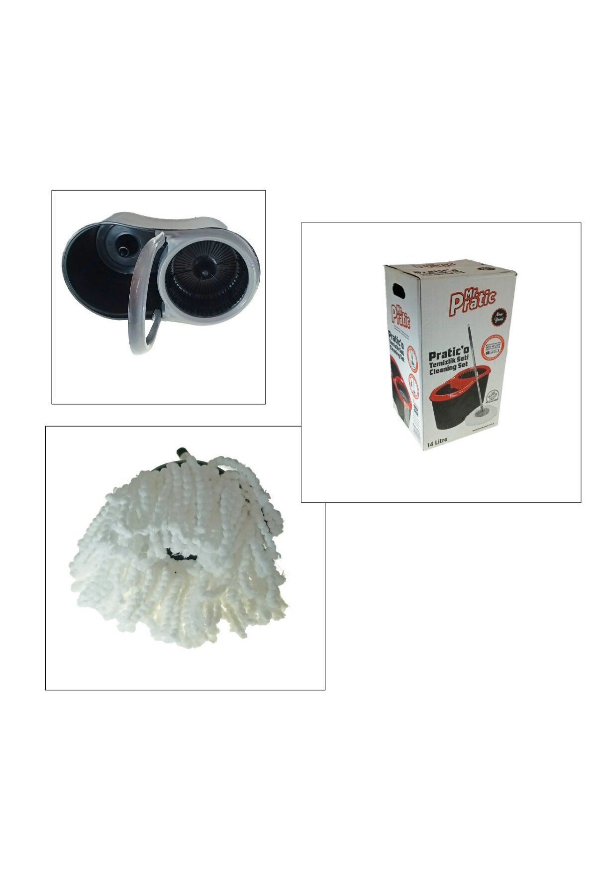 Pratic-Rotating mop set, Mr. Pratic 14L-MR116, with 14l bucket and wringer 4