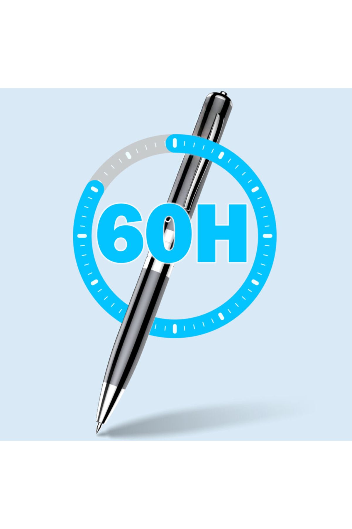 NewEvo-Spy recorder integrated into a pen, NewEvo®, 32 GB memory included, Noise Reduction 4