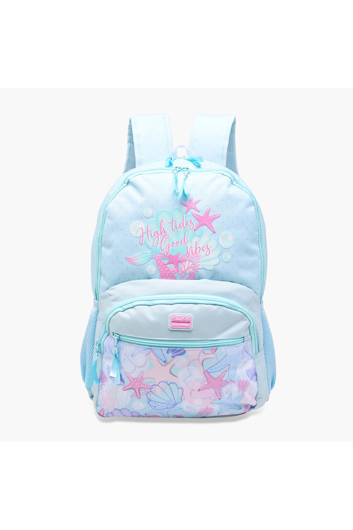 Roll-Road Printed Backpack with Adjustable Straps and Zip Closure - 33x46x17 cms 1