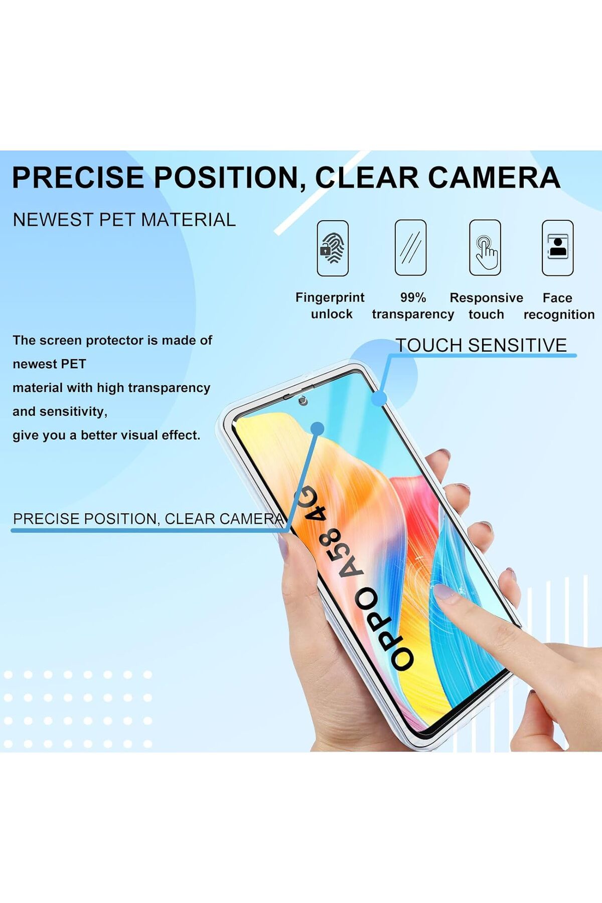 ALC MOBILE-360 case compatible with Oppo A58 4G - V2 Transparent front and back 6