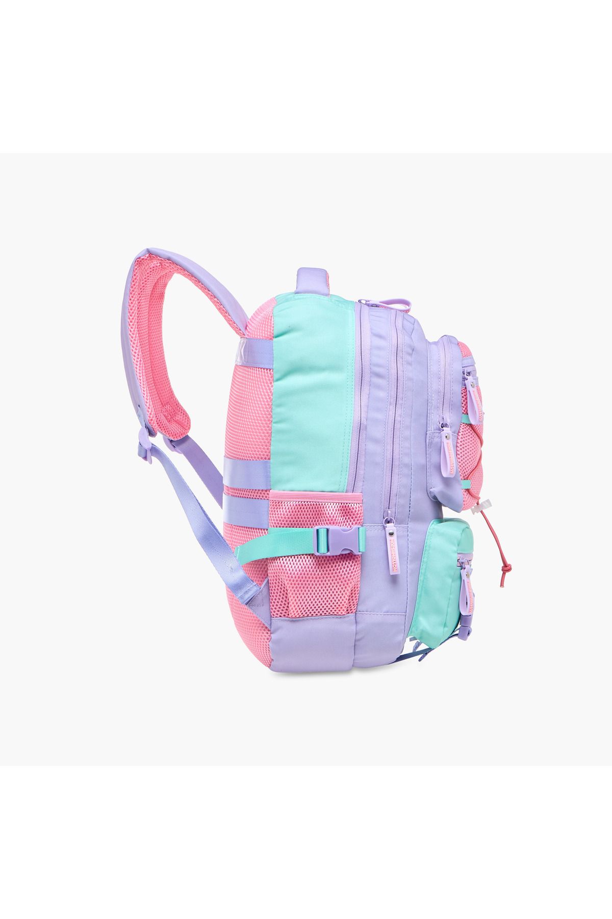 Marshmallow-Colourblock Backpack with Adjustable Shoulder Straps and Zip Closure - 33x43x16 cms 3