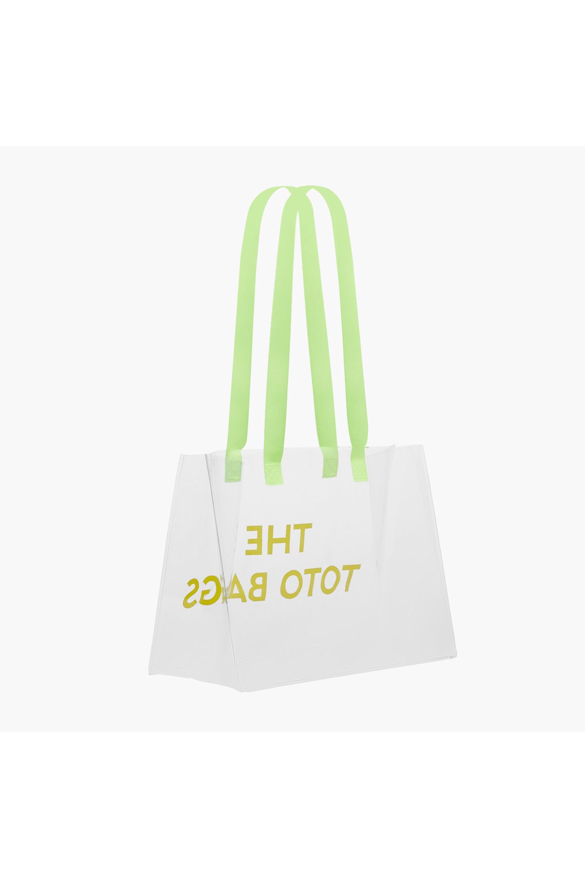 Syloon-Printed Transparent Shopper Bag with Double Handles - 36x16x27 cms 3