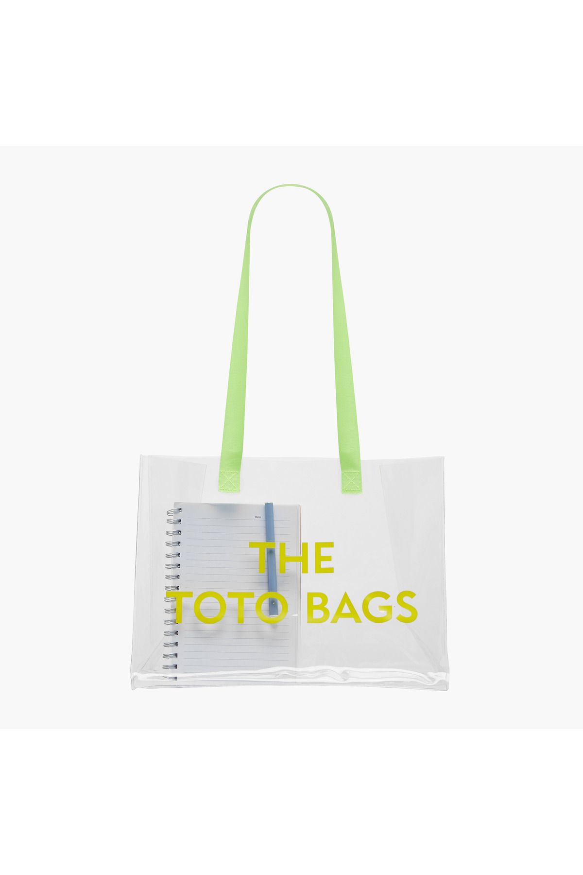 Syloon-Printed Transparent Shopper Bag with Double Handles - 36x16x27 cms 2
