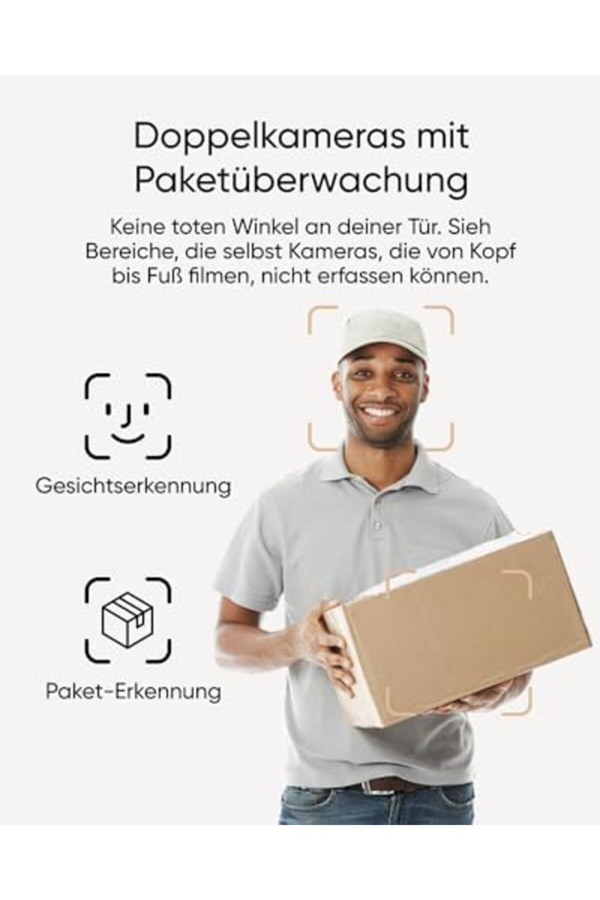 eufy-Security Video Doorbell E340 (Battery Powered), Dual Cameras with Delivery Guard, 2K Full HD an 6