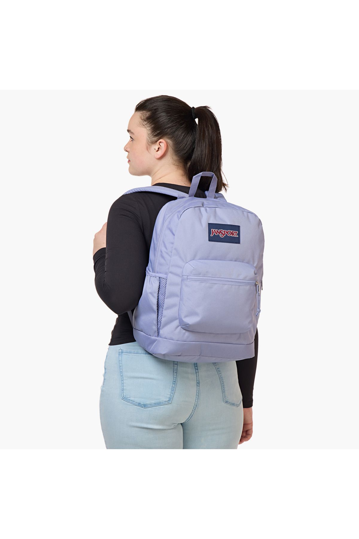 Jansport-حقيبة ظهر جانسبورت الصلبة بأحزمة قابلة للتعديل وسحاب للإغلاق - ١٥×٣٢×٤٢ سم 2