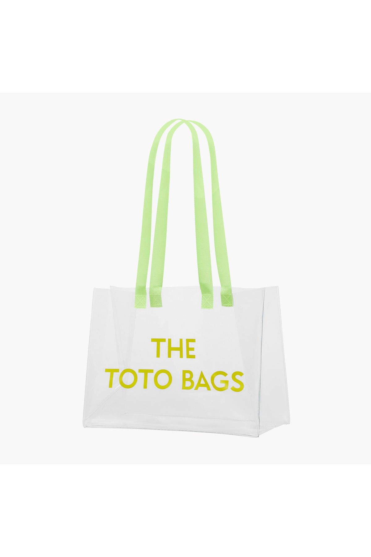Syloon-Printed Transparent Shopper Bag with Double Handles - 36x16x27 cms 1
