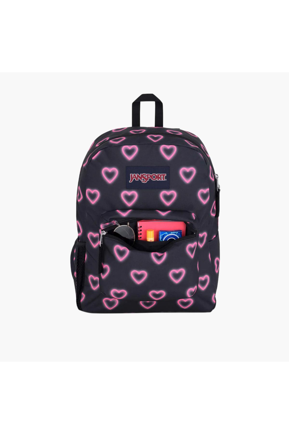 Jansport-Heart Print Backpack with Adjustable Straps and Zip Closure - 60.02x39.7x45.72 cms 4