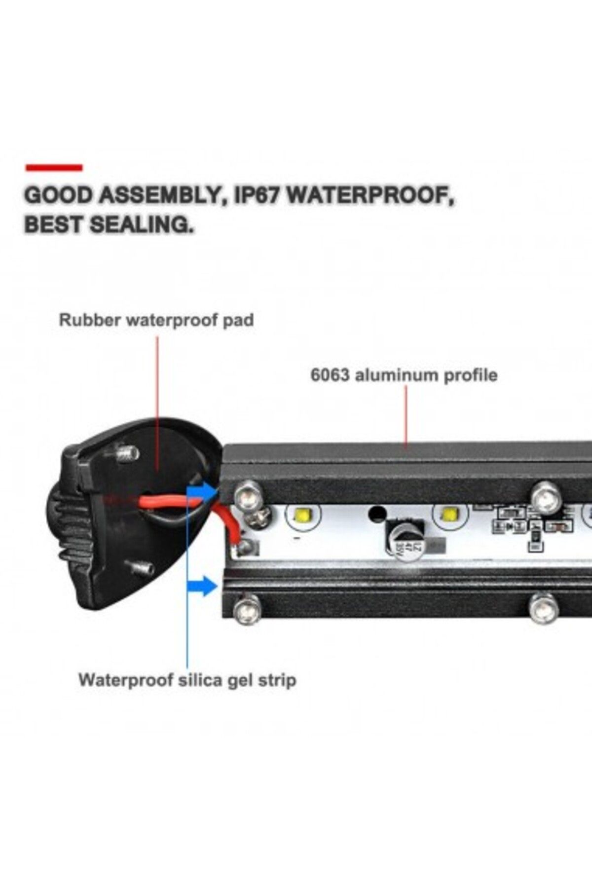 Xenon Bright-LED Bar Auto 18W Super Slim (35 mm) 12/24V, 1530 Lumens, 7"/18cm, Spot Beam - B18-18W 4
