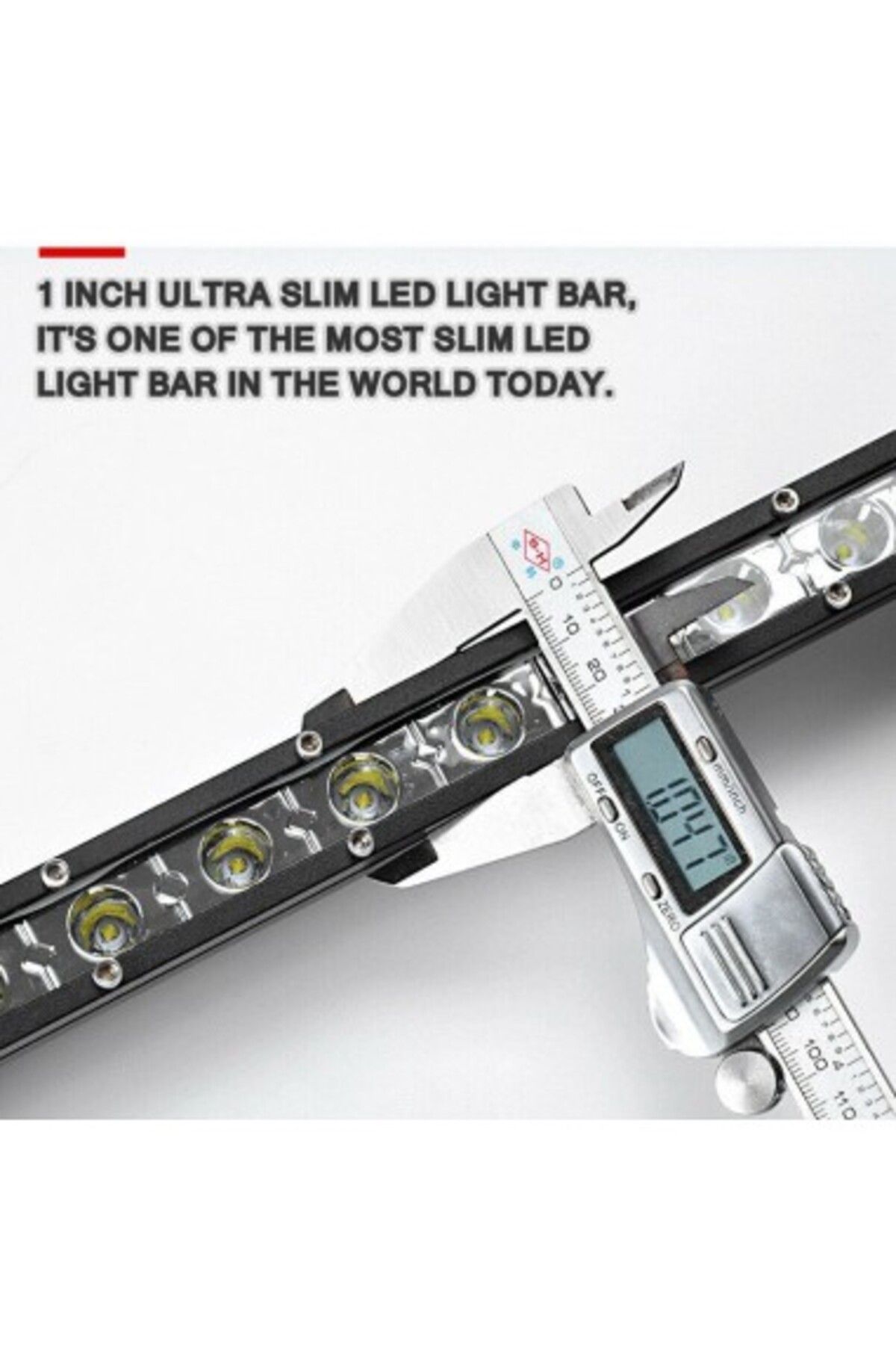 Xenon Bright-LED Bar Auto 36W Super Slim (35 mm) 12/24V, 3060 Lumens, 13"/33cm, Spot Beam - B18-36W 6