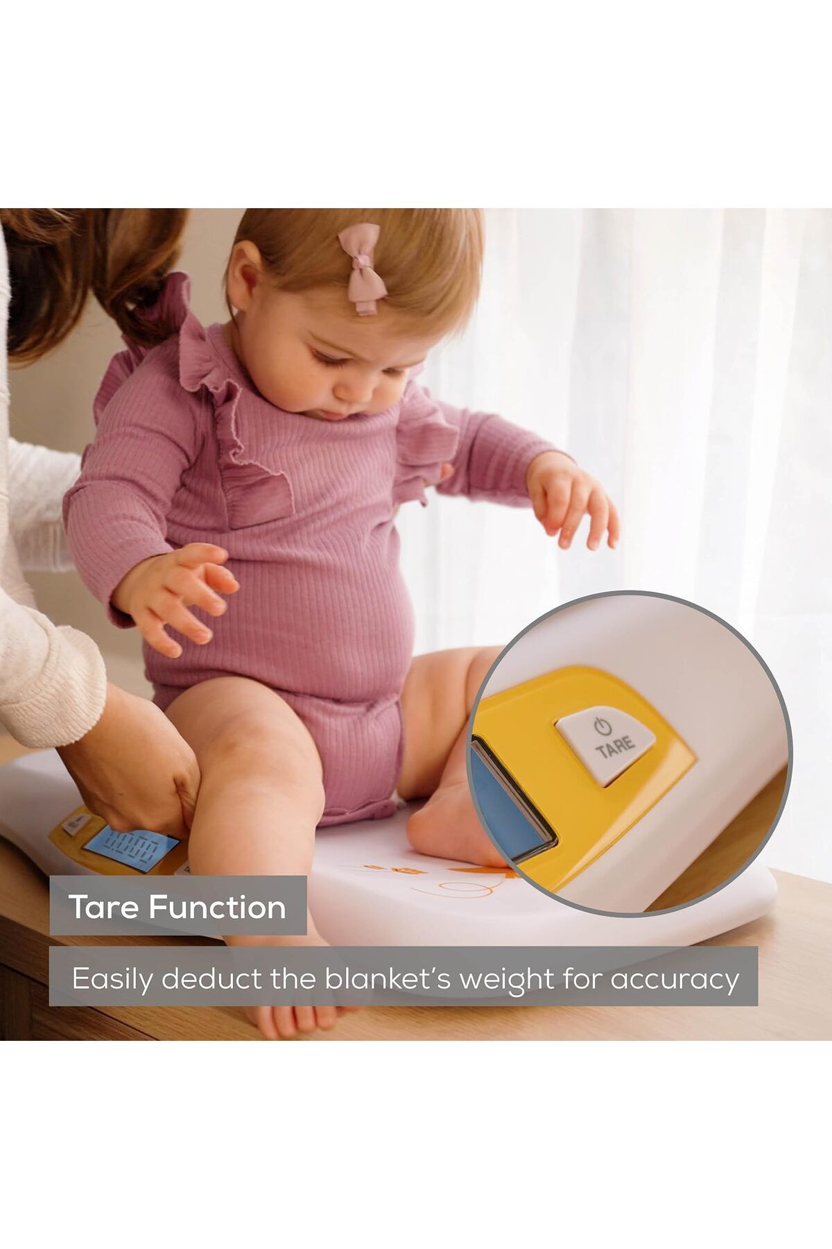 Beurer-Digital Scale for Babies and Pets with Curved Base and Large LCD Screen - Model BY80 White 5