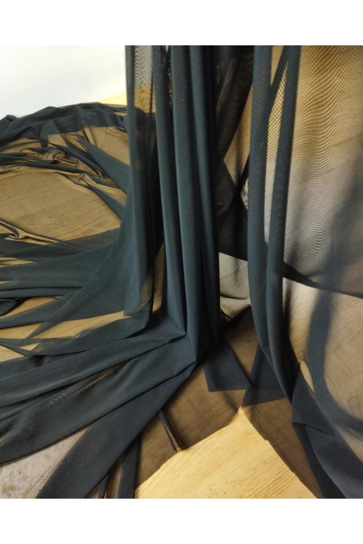 Kumaş Parça-Thin Mesh in Black Color (Width 130 cm X Length 270 cm) 1