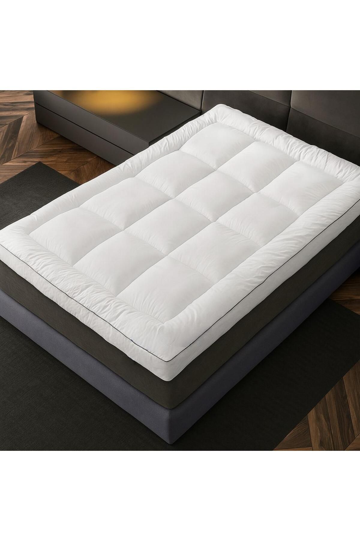 TİME-Super Soft Microfiber Mattress Topper 14cm With Microfiber Filling and 360° Rubber Edges 1