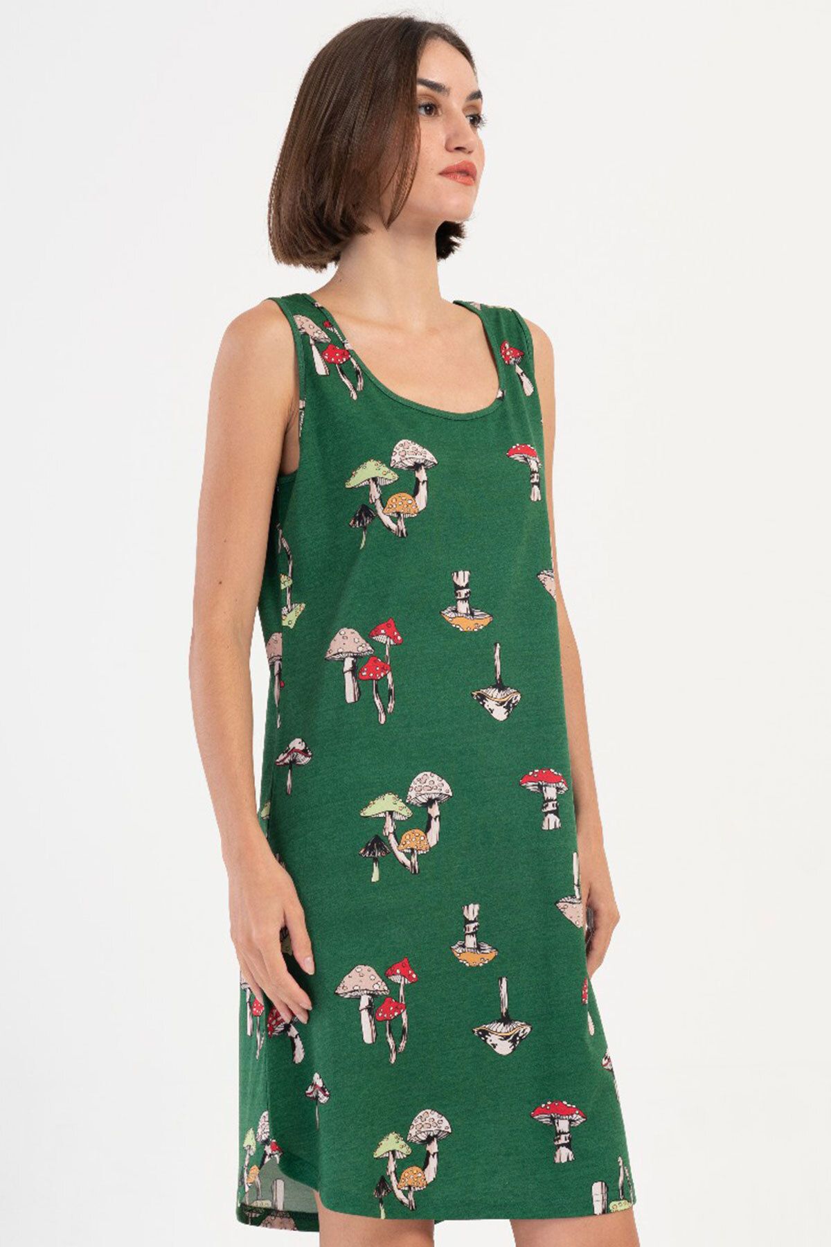 VİENETTA-Cotton Women's Thick Strap Nightdress, 407036 3
