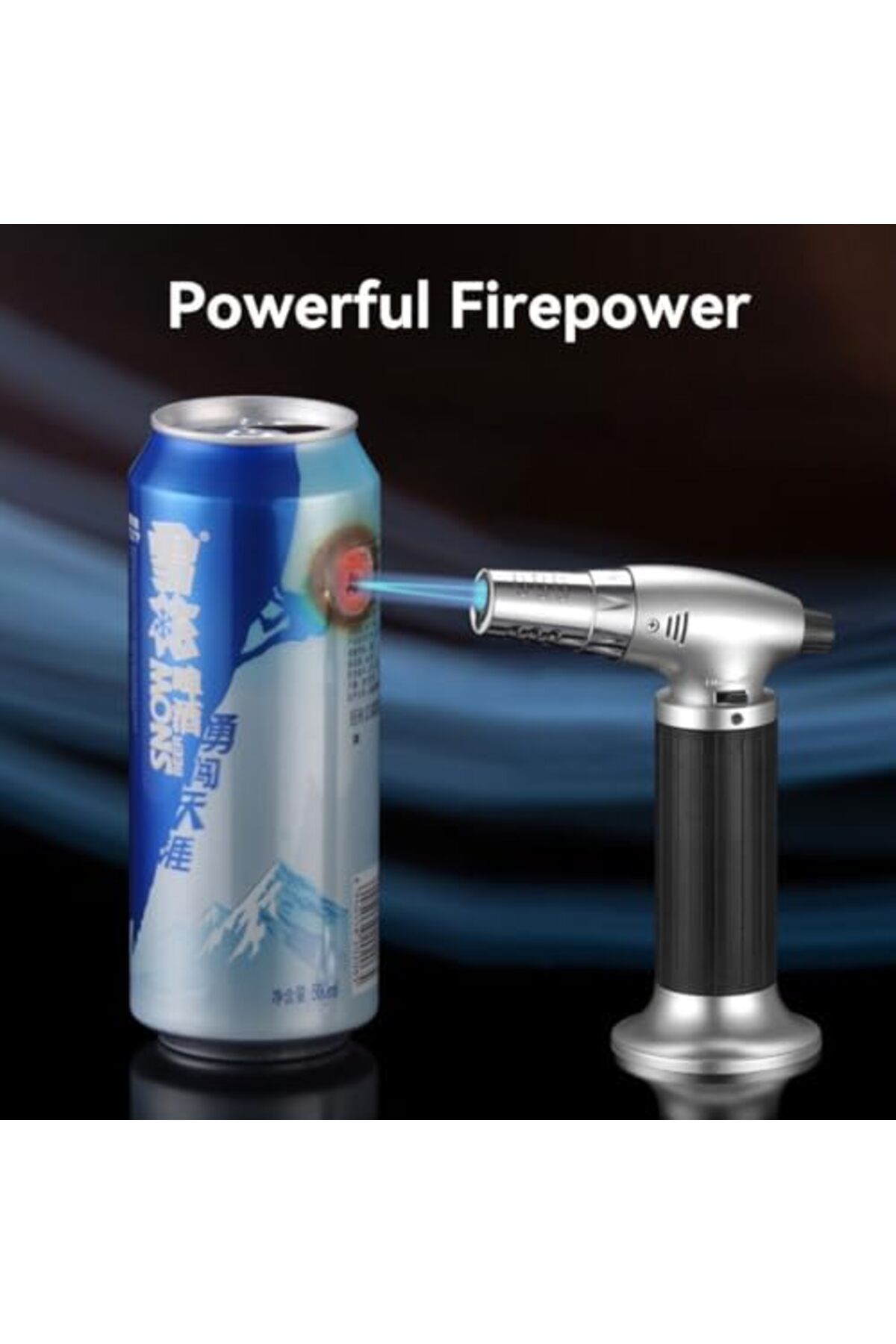 Bonjour-Portable Culinary Blow Torch Chef Cooking Torch Lighter Butane Refillable With Safety Lock For 4