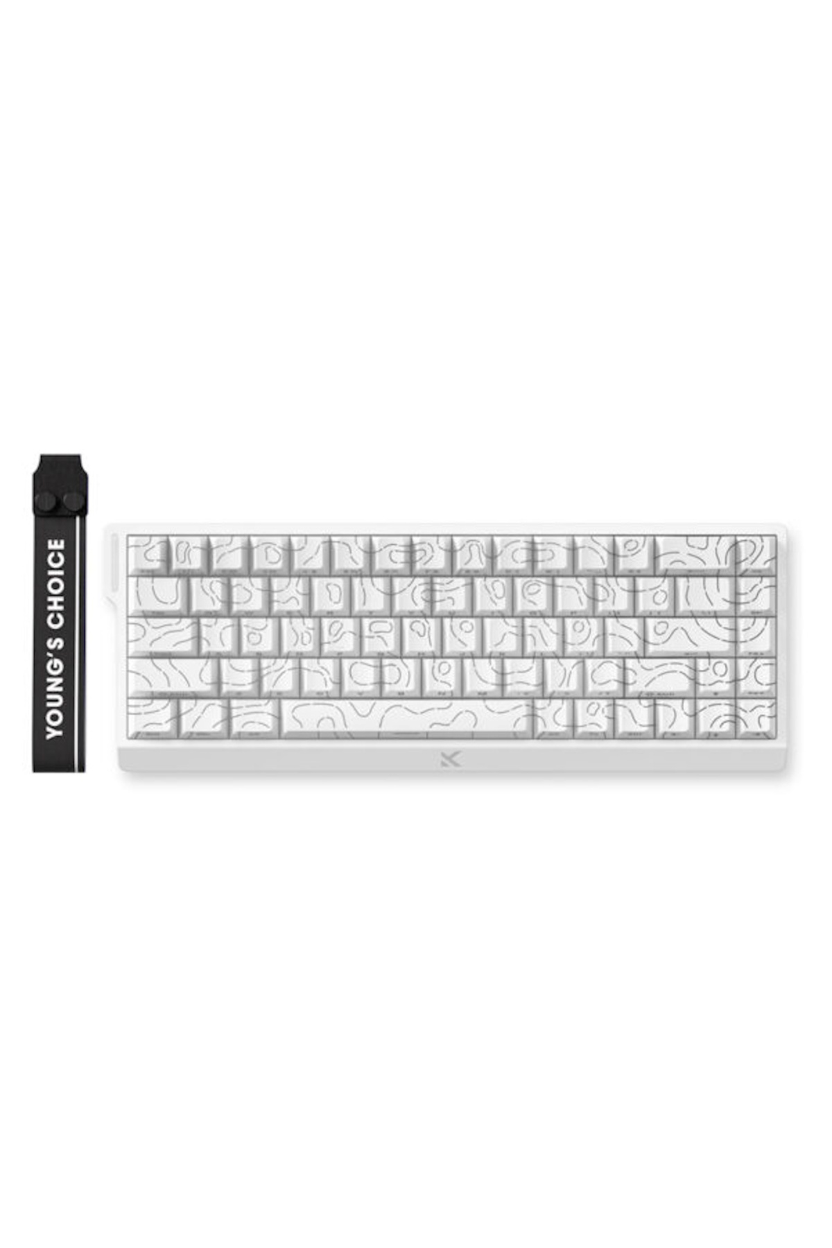MCHOSE Ace68 White Topographic %65 HE Uranus Switch eSports RGB