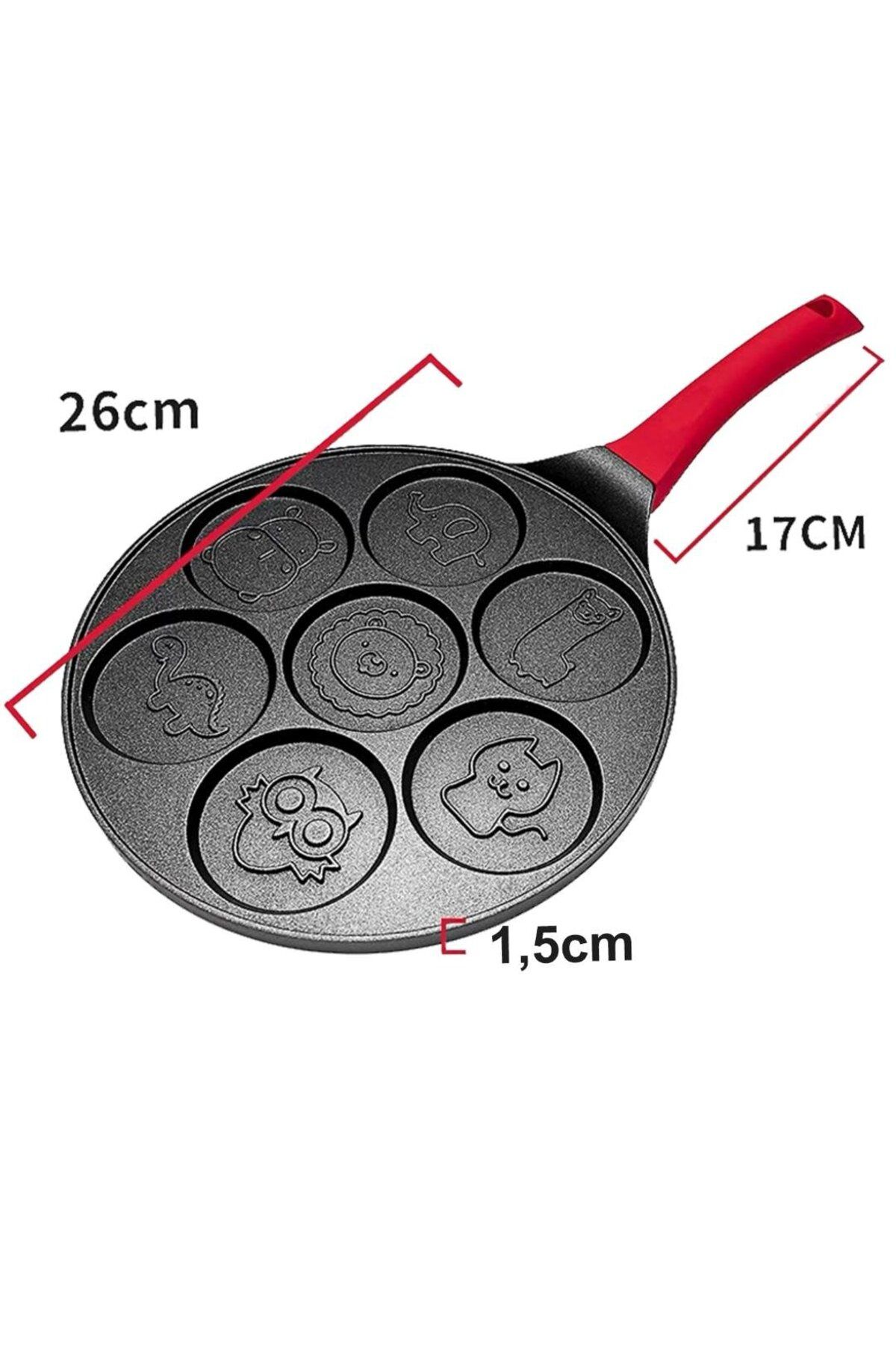 NewEvo-Pancake pan with 7 Animal Shapes,made of aluminum and stainless steel, normal and vitroceramic 2