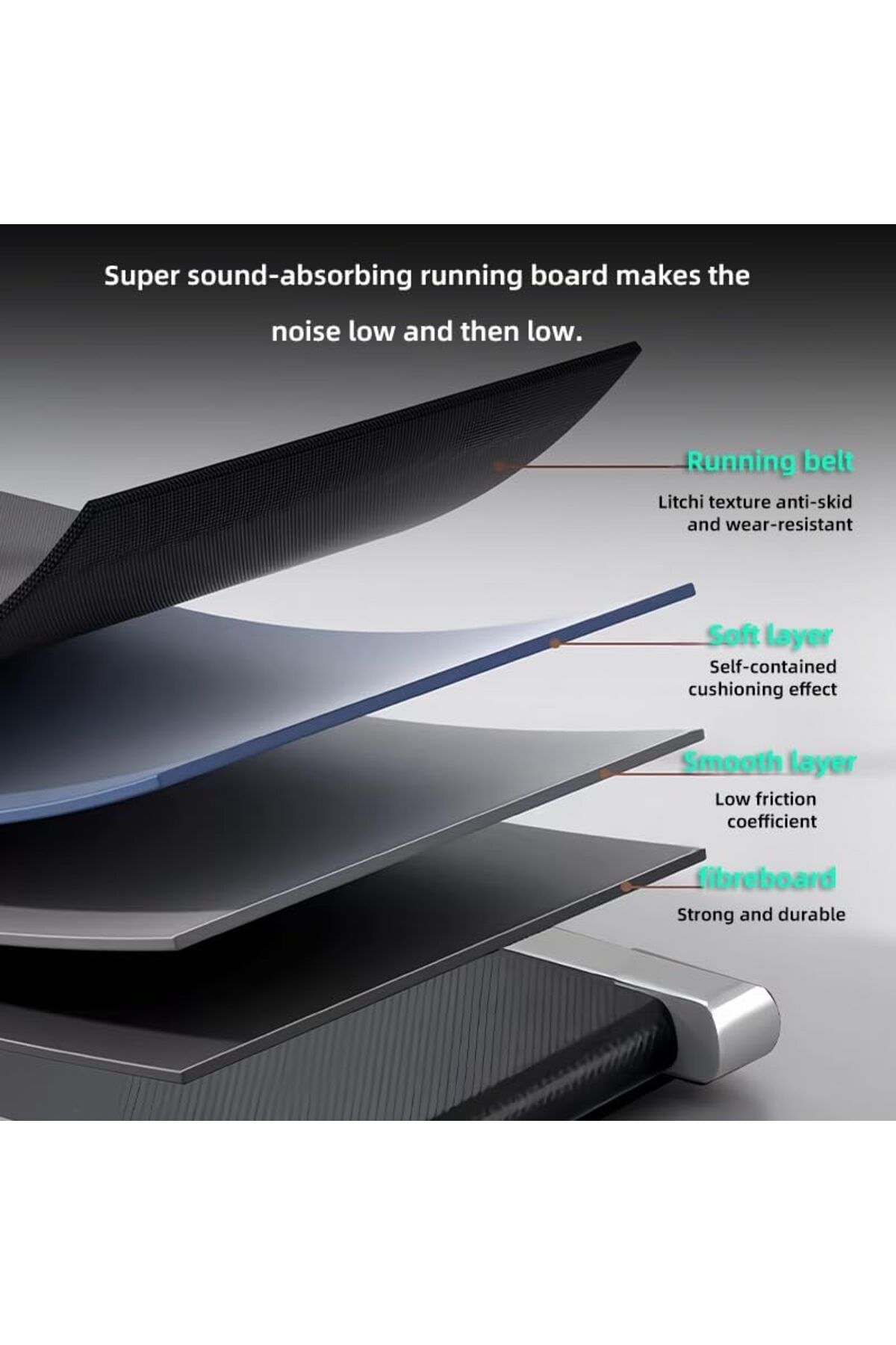 Rovyfota-Walking Pad, Under Desk Treadmill for Home Office, 2 in 1 Portable with Remote Control 4