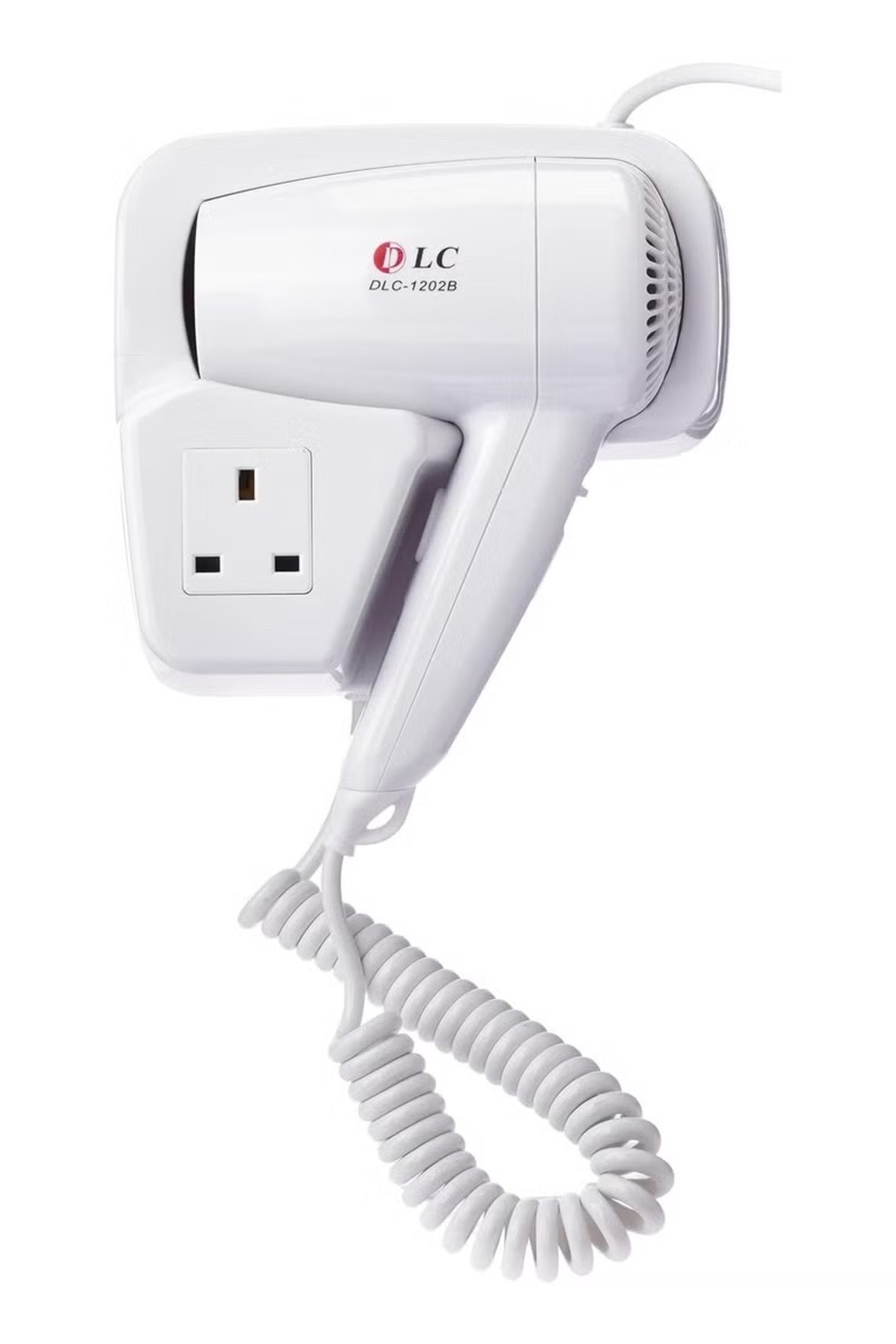 مجفف شعر مثبت على الحائط أبيض 1200 واط