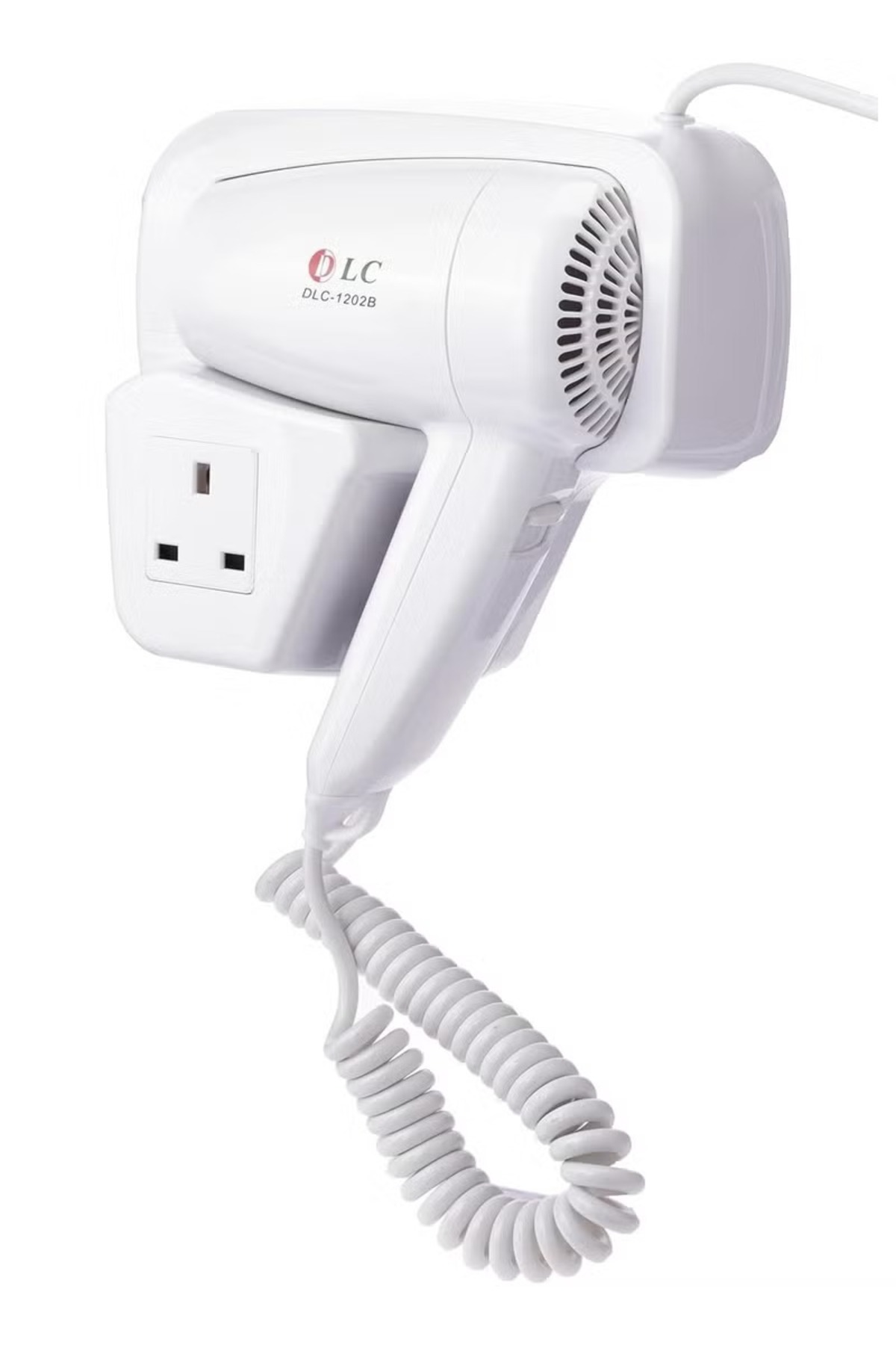 مجفف شعر مثبت على الحائط أبيض 1200 واط