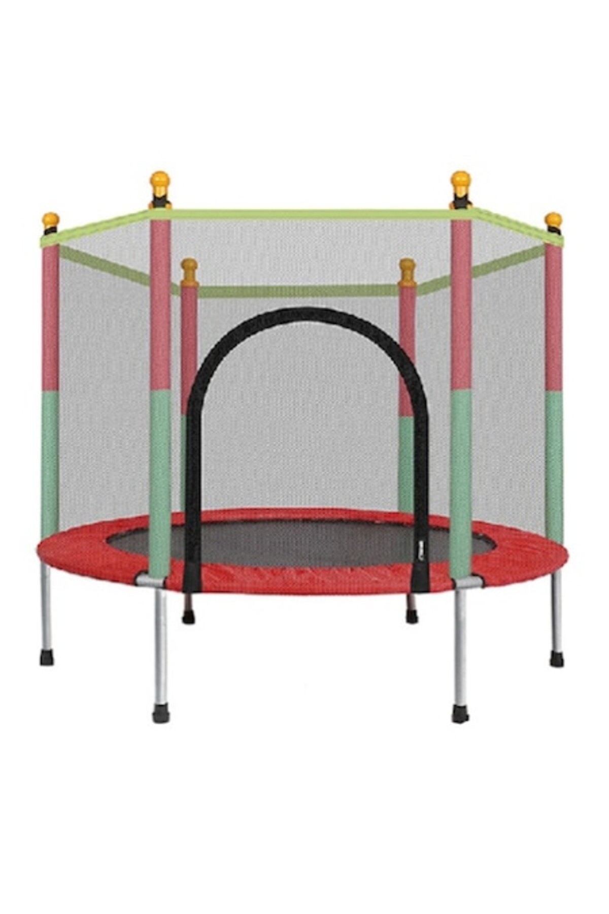 IMK Trambulina de grădină cu plasă de siguranță, multicoloră, 140 x 116 cm, s...