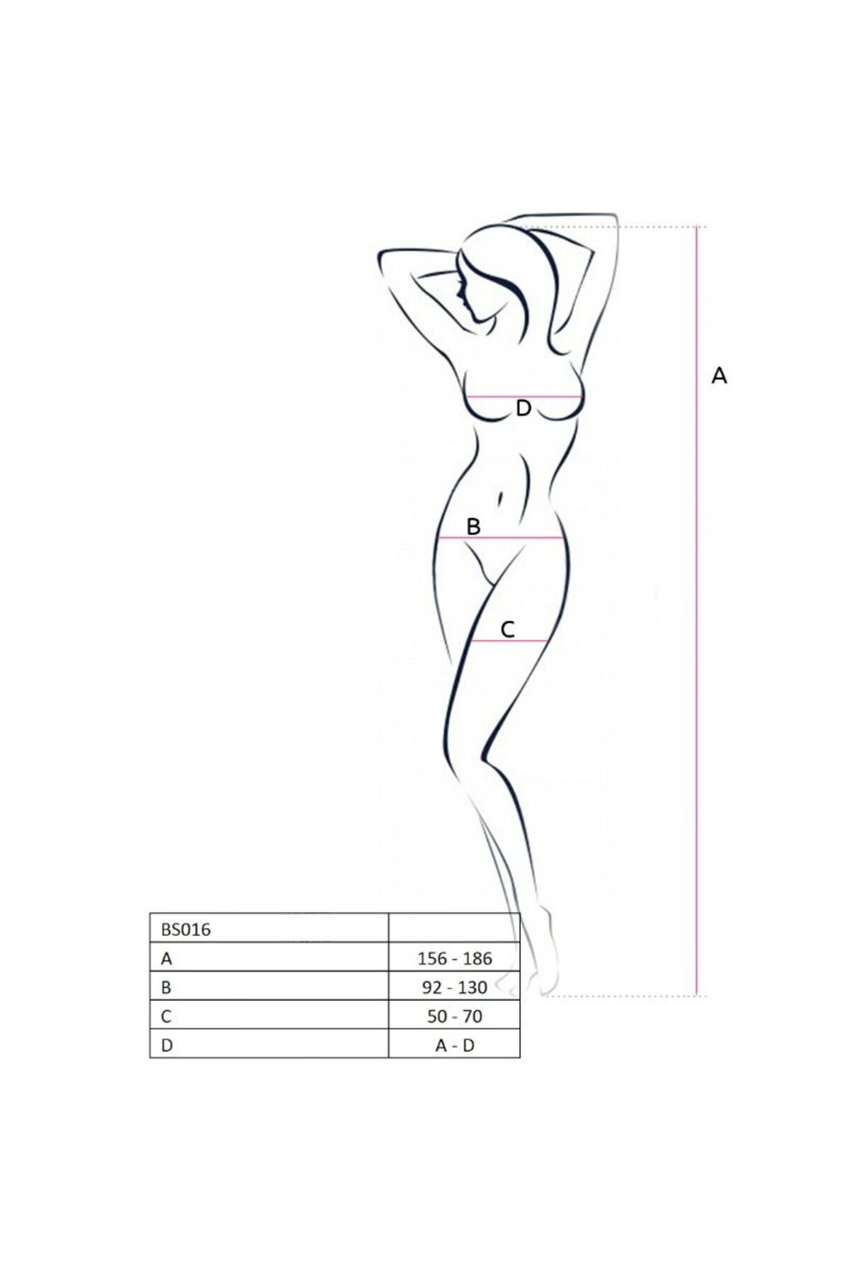 Passion-Long Strap Bodystocking, Model BS016, Red, One Size 2