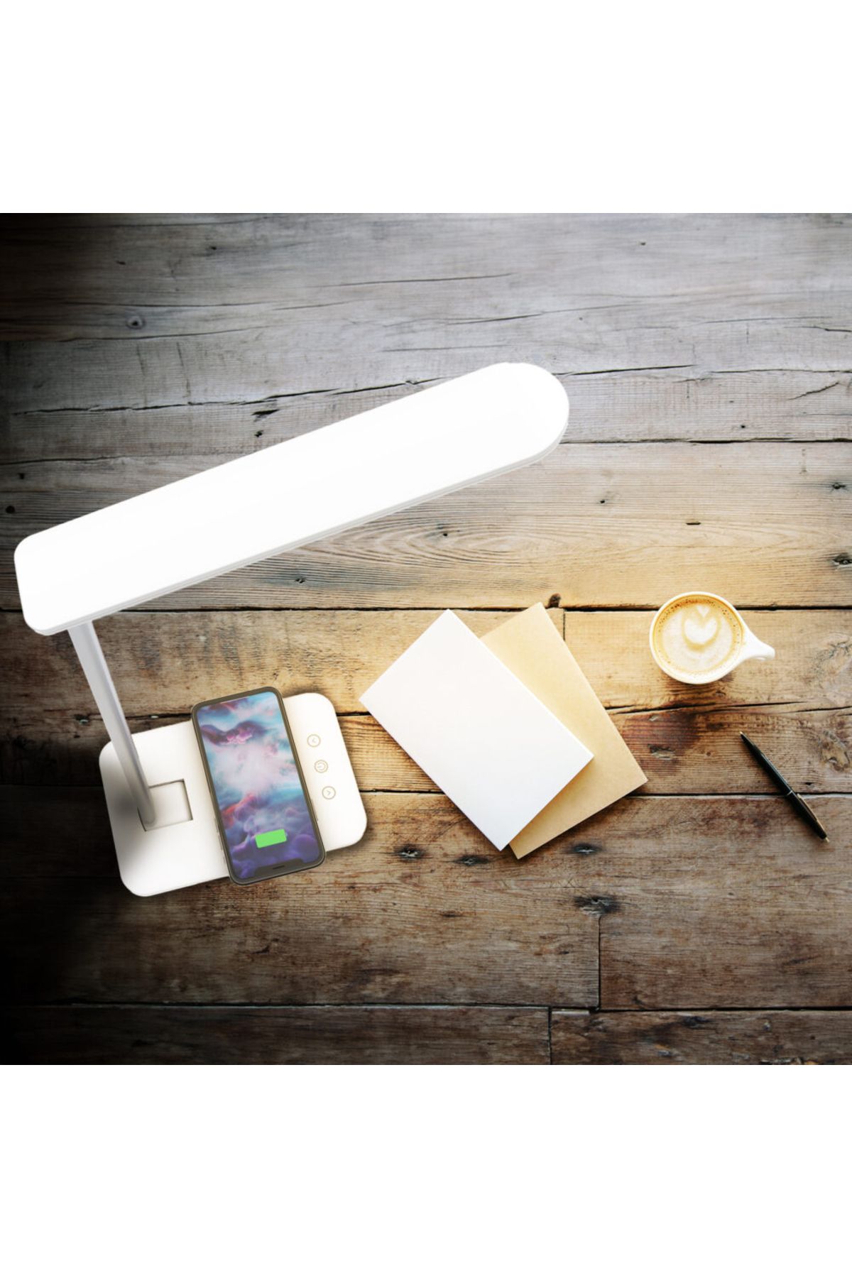 Renew Force-Force LED Desk Lamp, Wireless Charging for IOS Android, 3 Lighting Modes, Touch Control 3