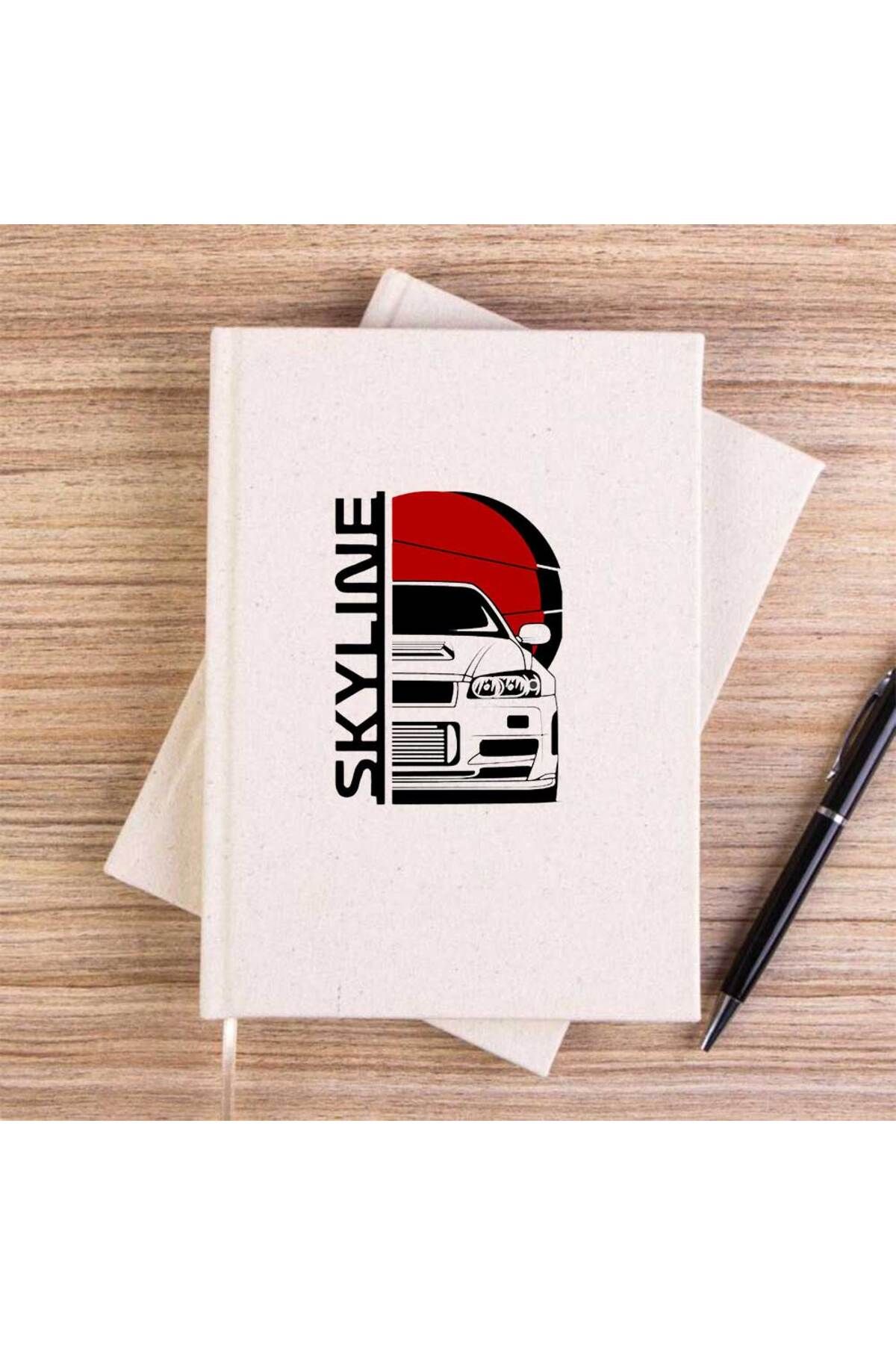 Z zepplin-Skyline Cream Unlined Canvas Notebook 1