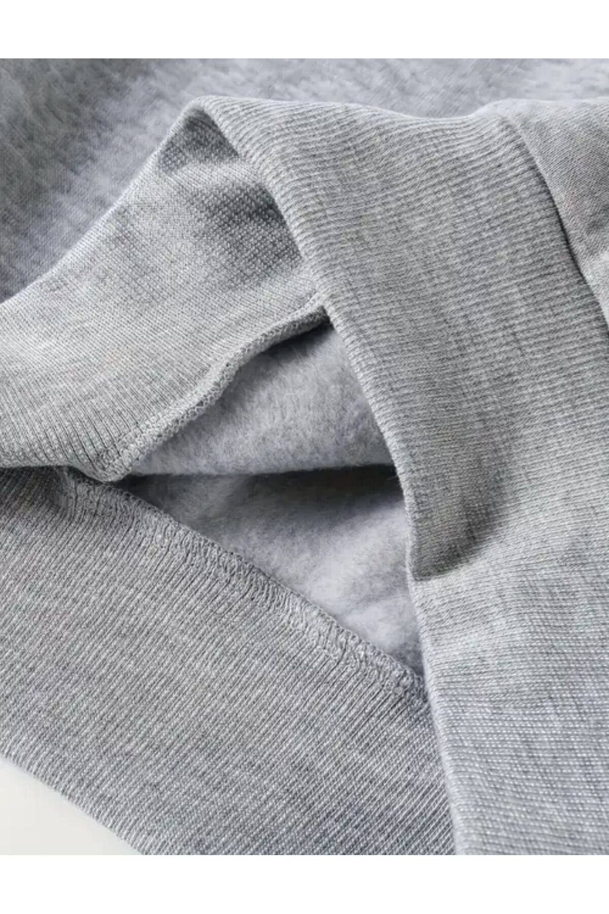 caddekombin Hanorac gri cu decolteu rotund cu imprimeu cu panglică roz strălucitor