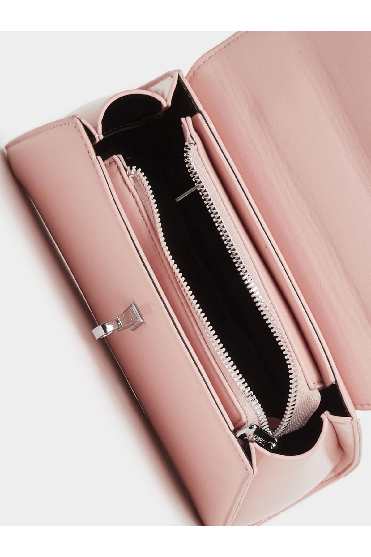 Styli-Solid Handbag with Top Handle and Adjustable Strap 4