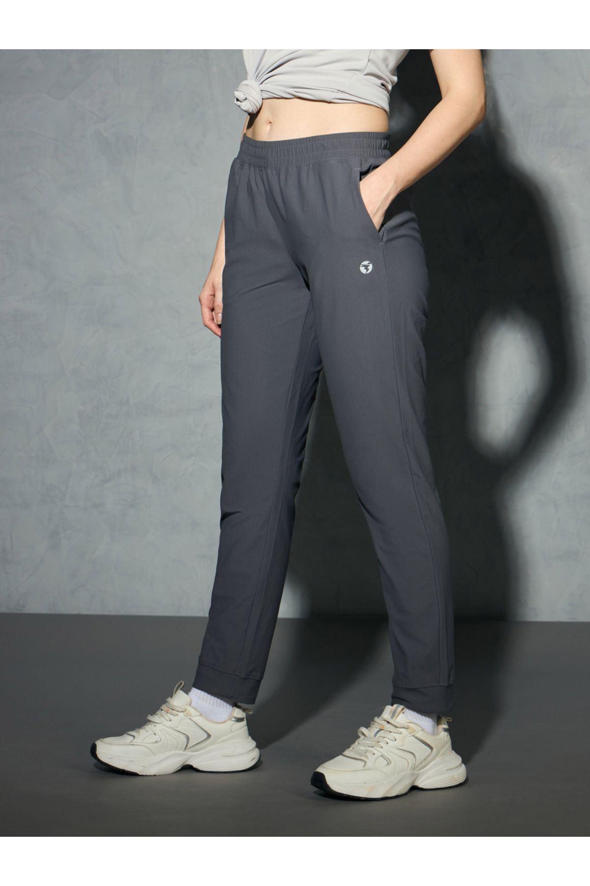 Technosport By Styli-Logo Print 4-Way Stretch Joggers with Pockets 3