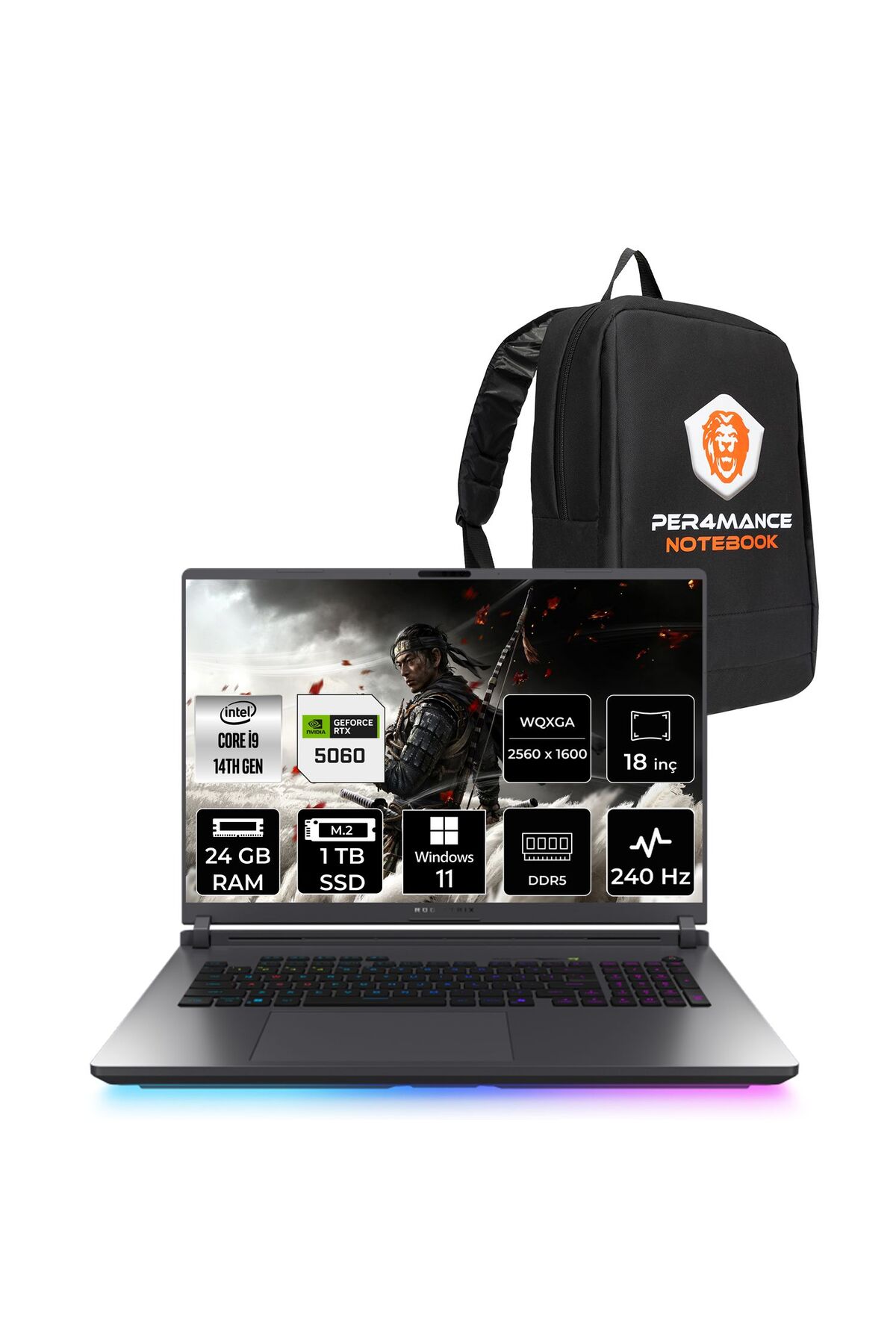 ASUS Rog Strix G18 i9 14900HX RTX 5060 8GB 24GB RAM 1TB SSD 16