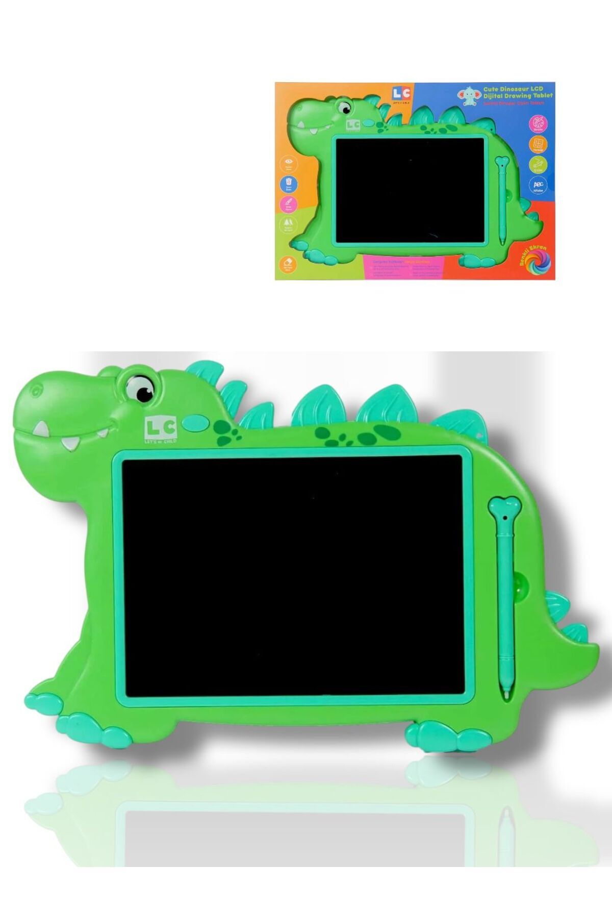 10684 SEVİMLİ DİNOZOR ÇİZİM TABLETİ 22 CM