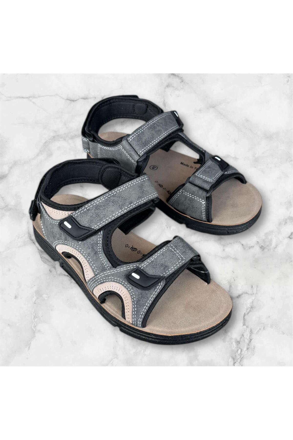 Esem erkek comfort ortapedik taban cırtlı sandalet görsel 3